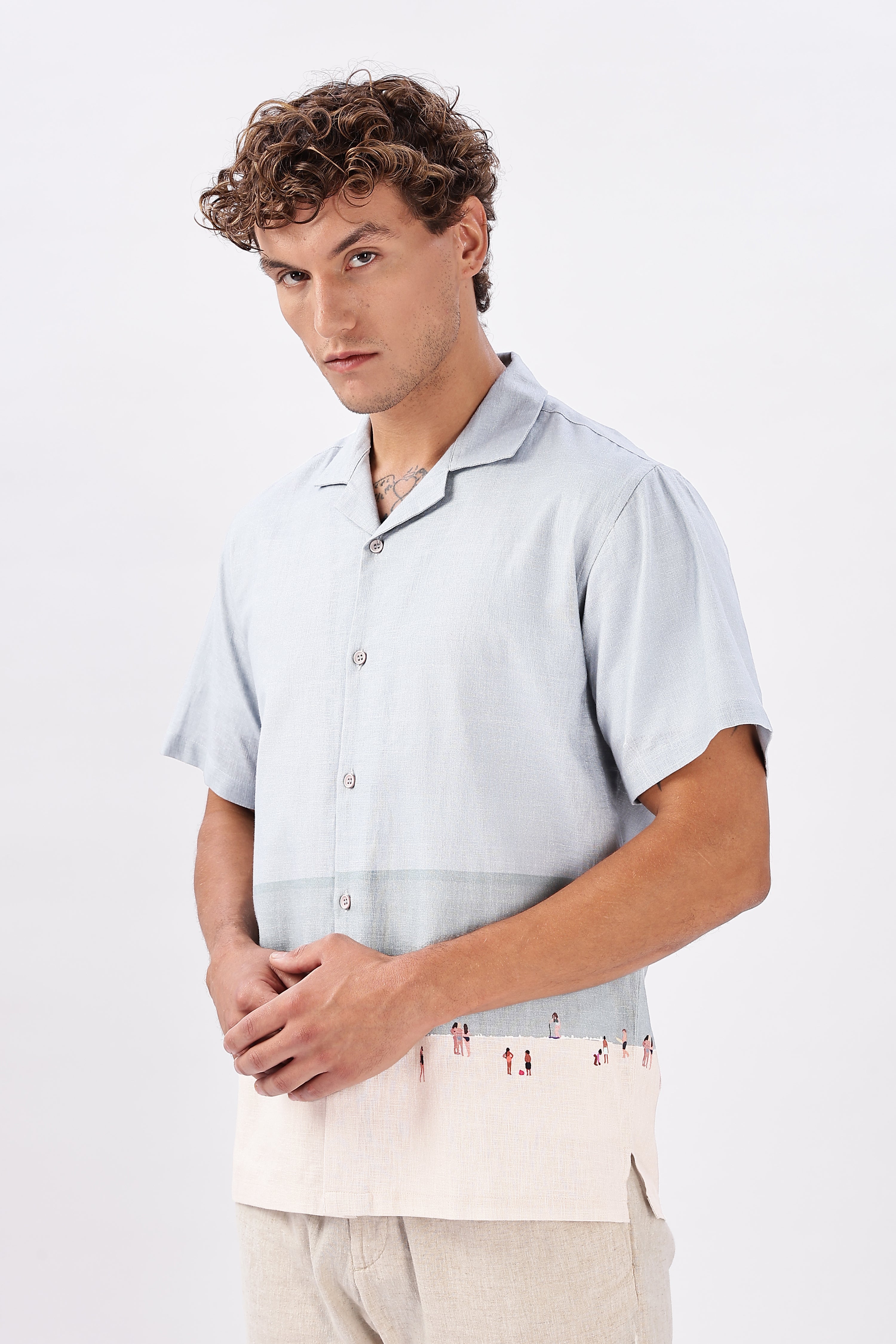 Shoreline Stroll Cuban Collar Shirt