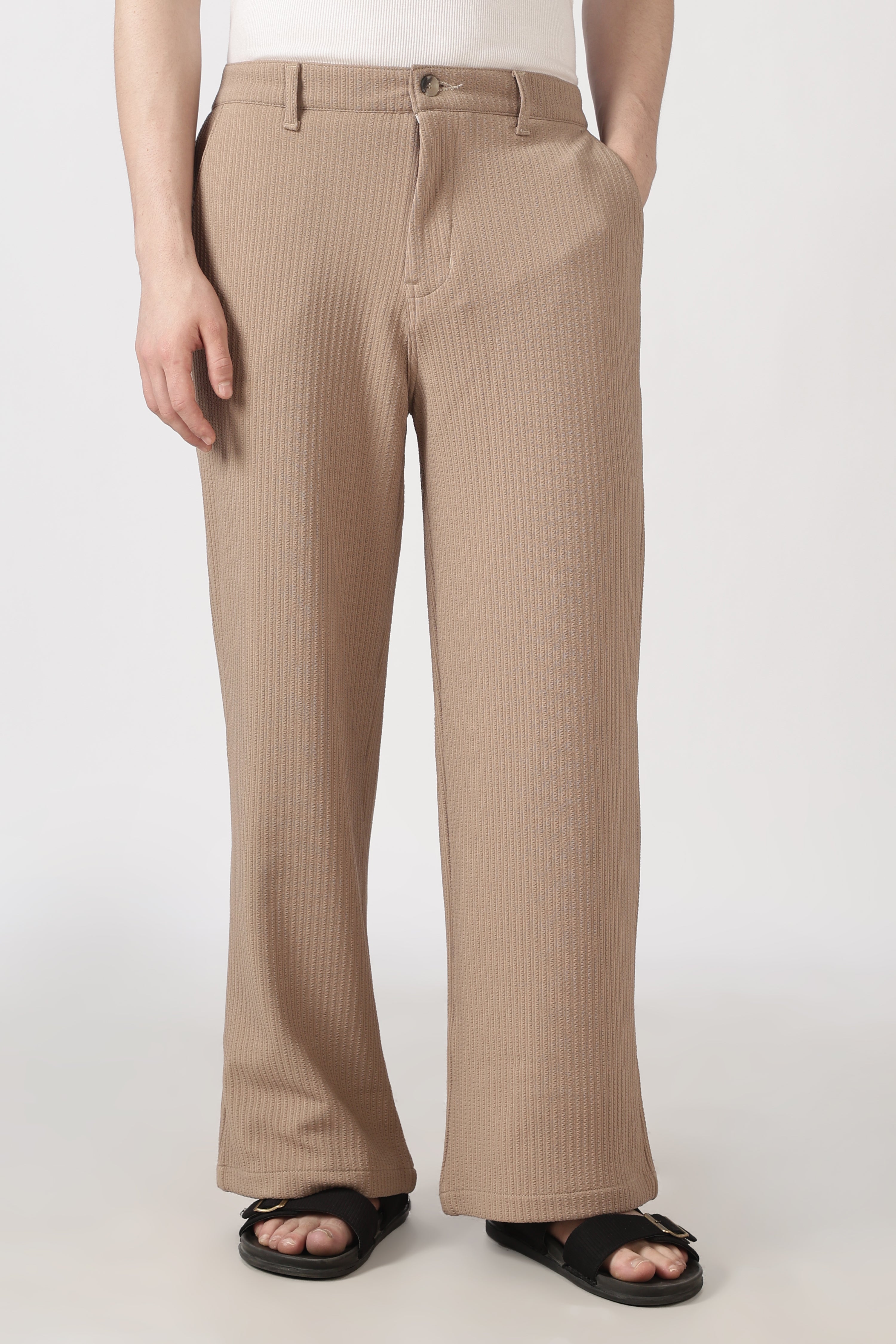 White & Beige Old Money Co-ordinated Outfit for men