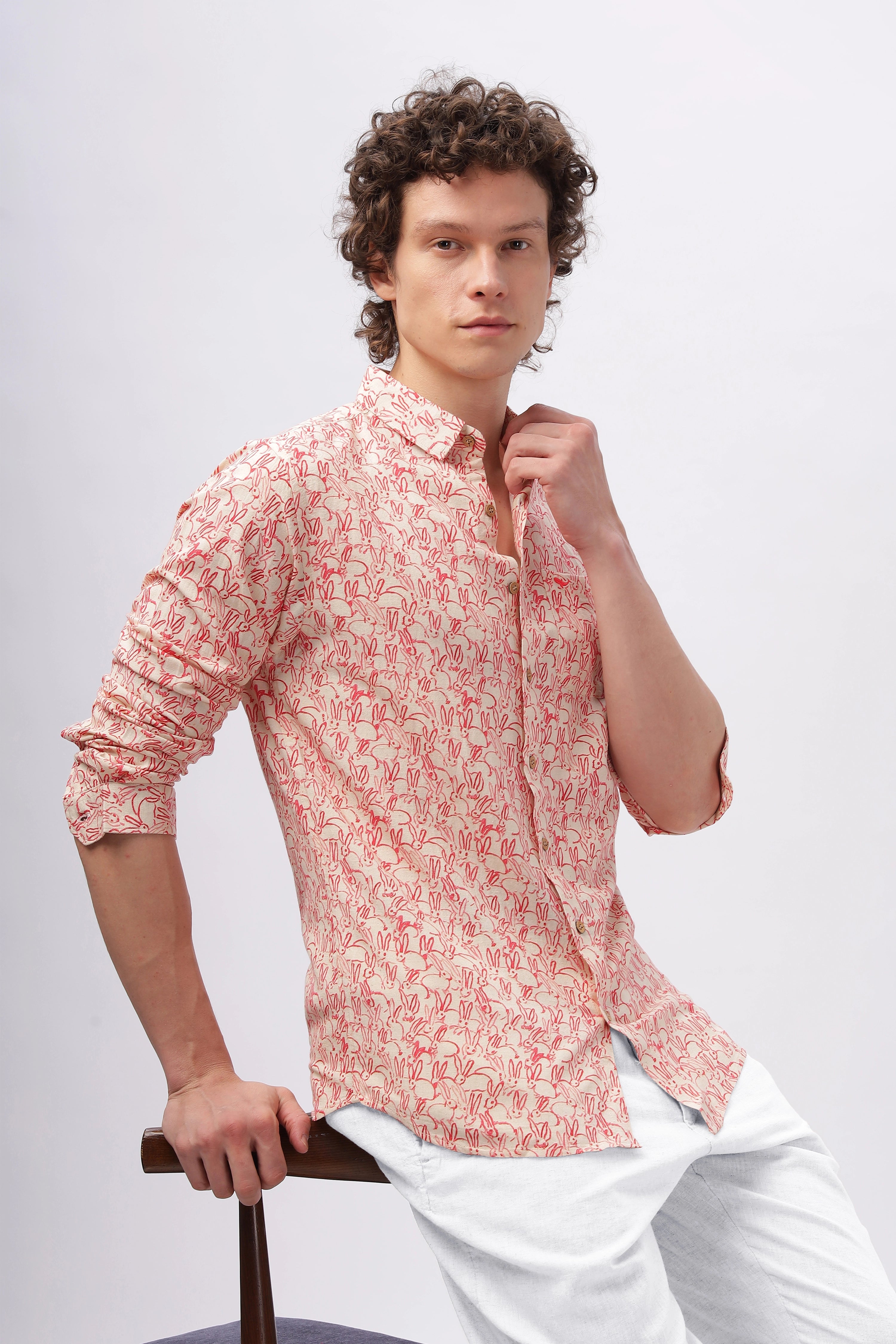 Khar-Gosh Linen summer printed shirt