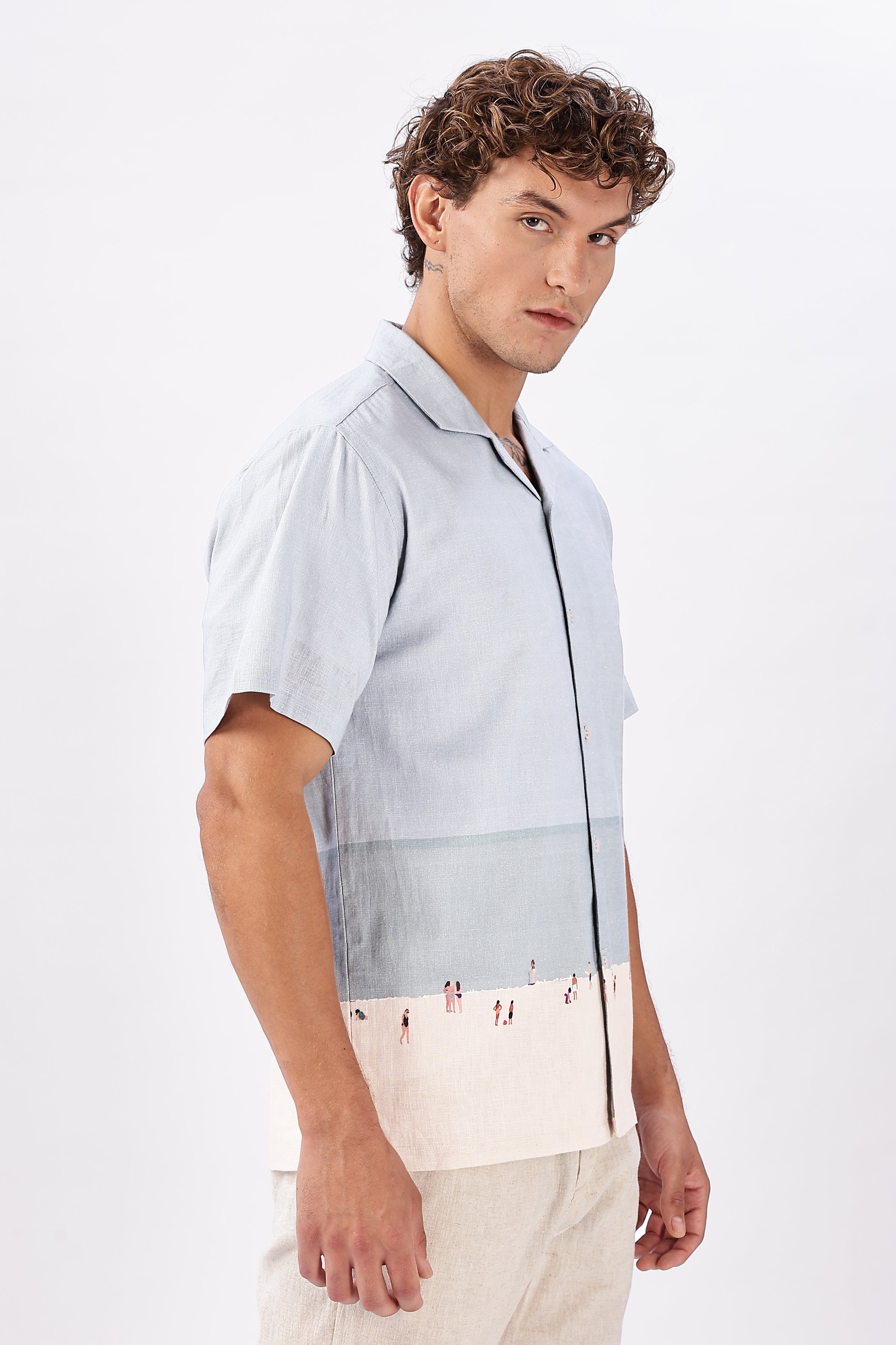 Shoreline Stroll Cuban Collar Shirt