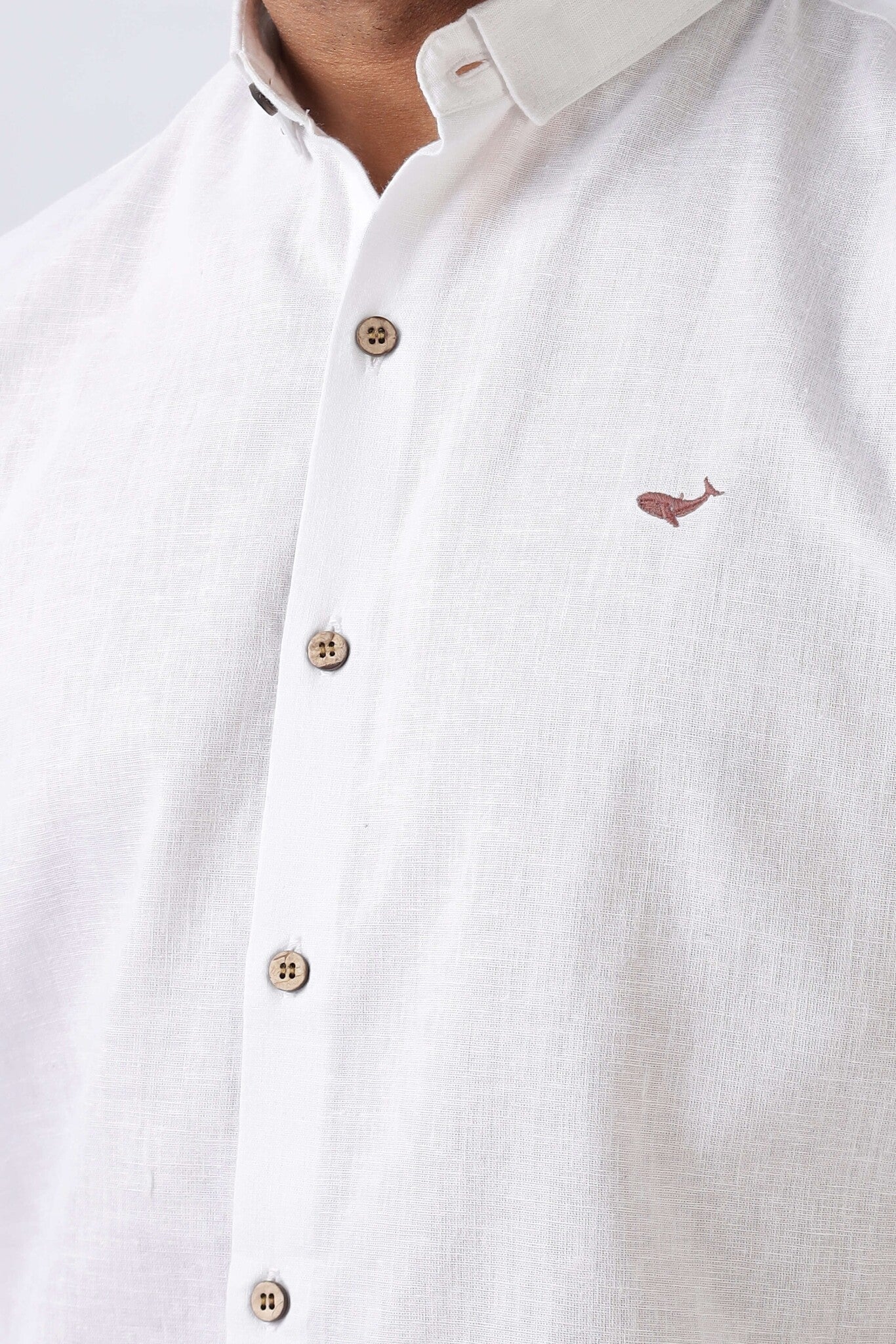 Warrington Cotton-Linen Regular Fit White Essential Shirt