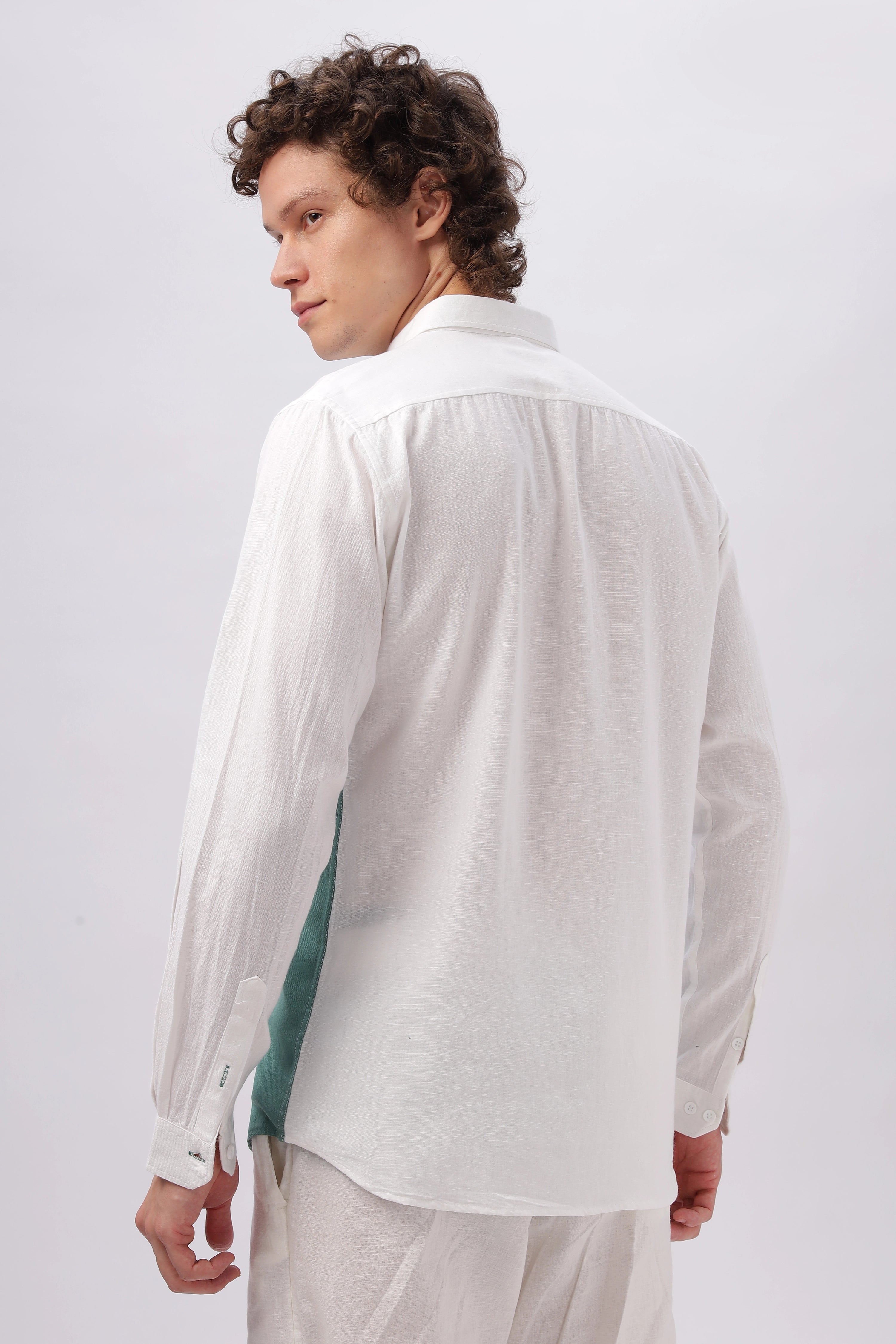 Cut & Sew Amalfi Hue Cotton Shirt