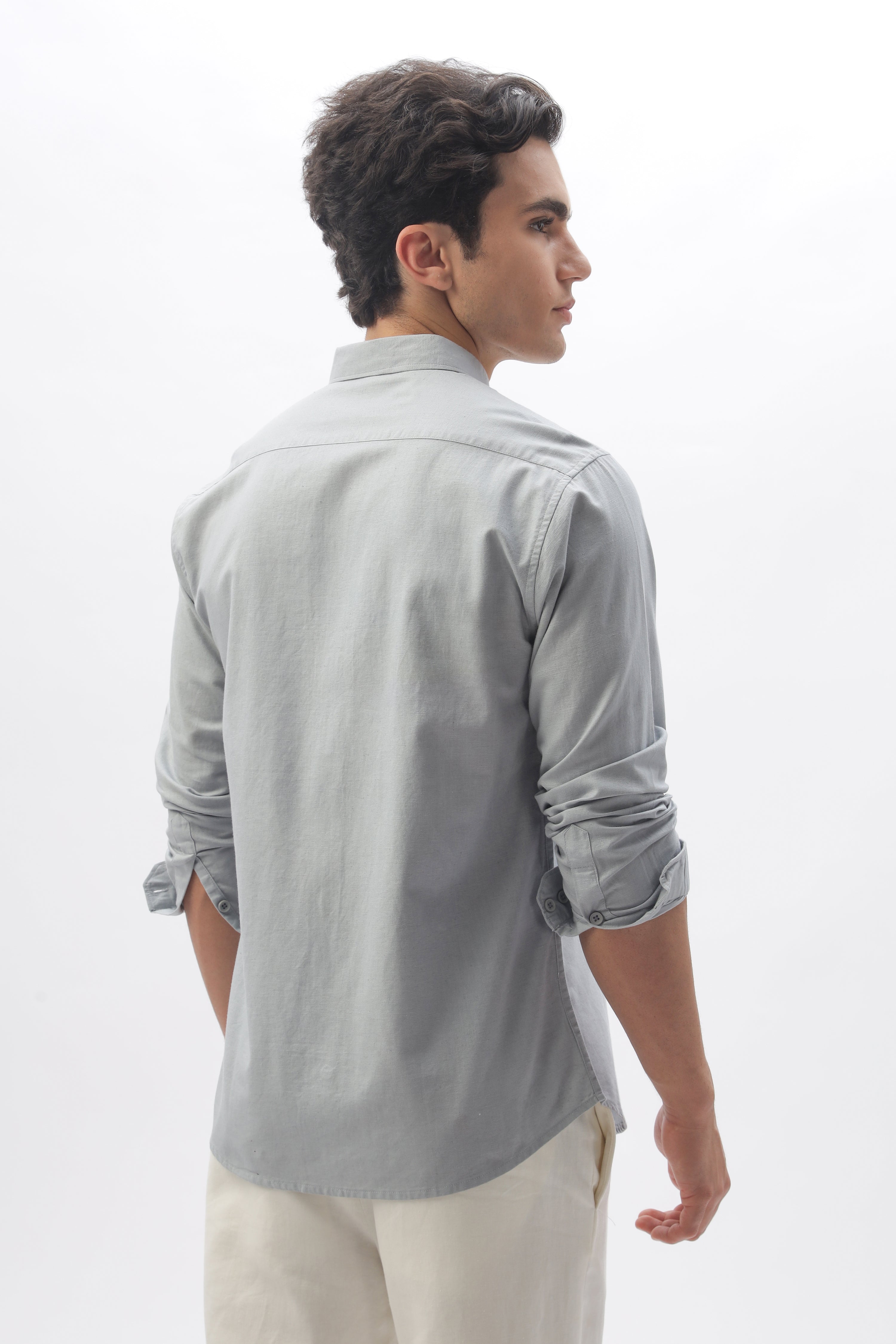Birds of Heaven Embroidery Linen Shirt