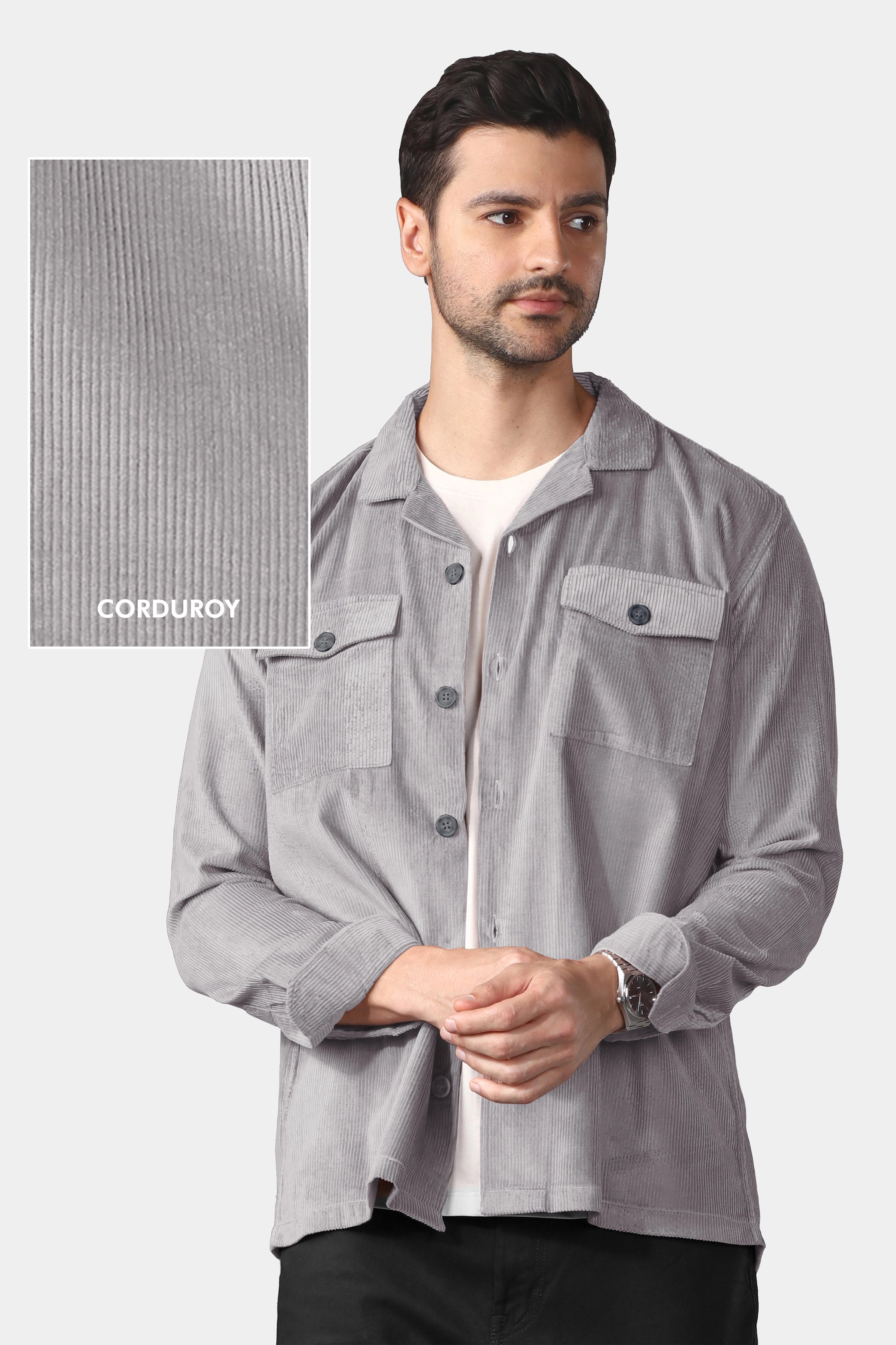 Copenhagen Grey Corduroy Overshirt