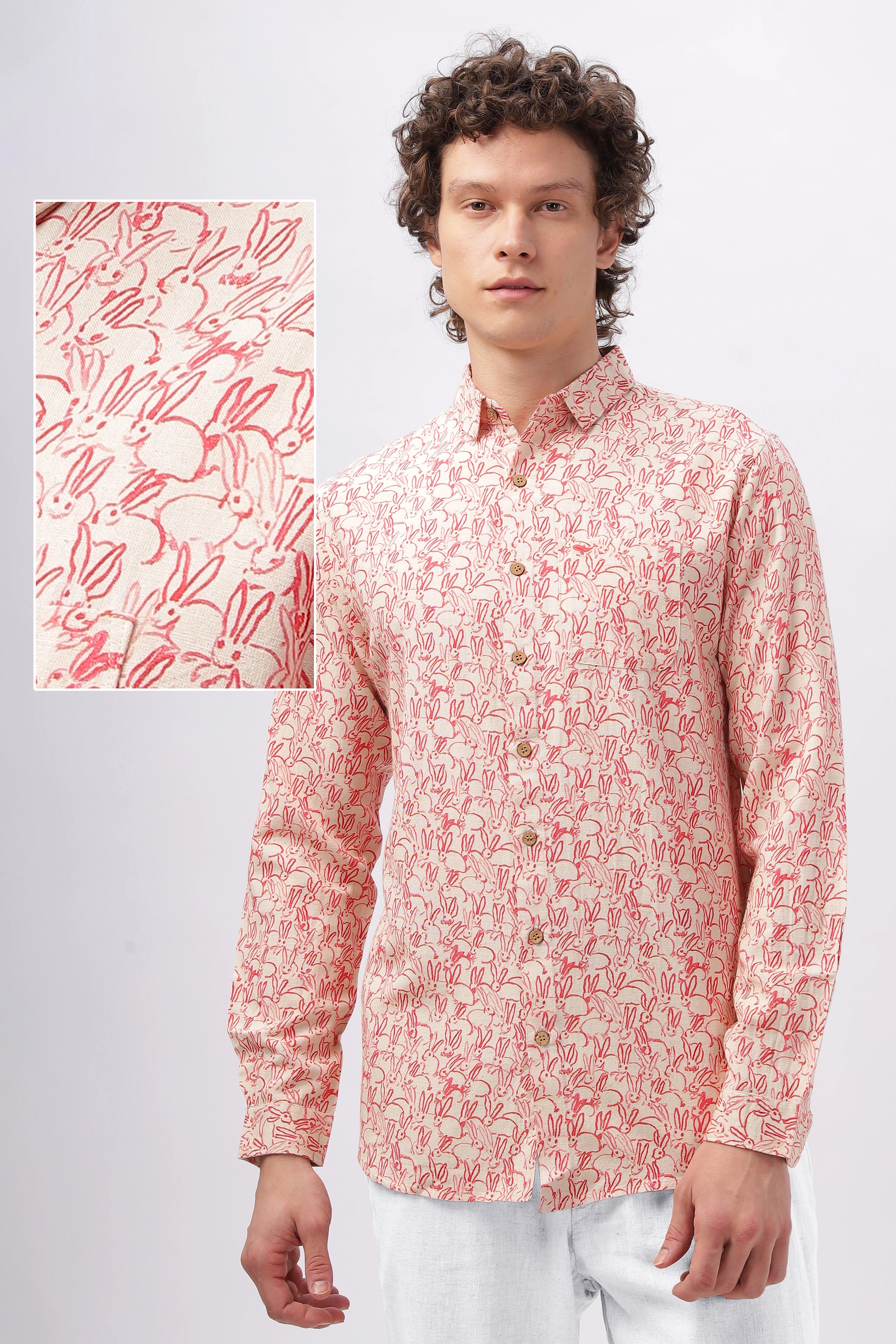 Khar-Gosh Linen summer printed shirt