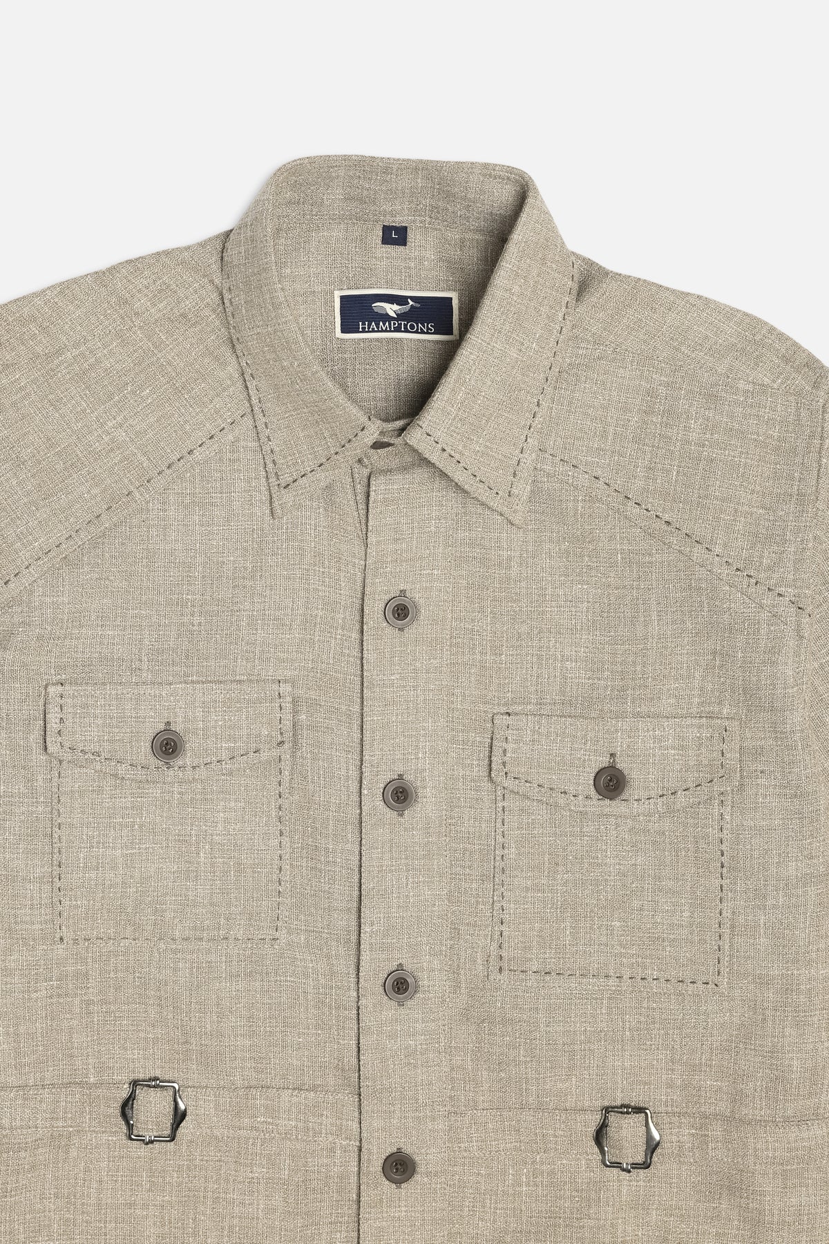 Strap Utility Safari Style Brown Cotton Co-ordinated Outfits for Men