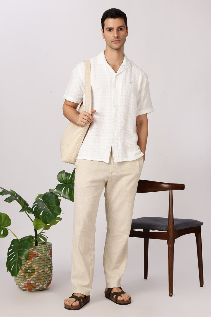 Ivory Coast nylon-viscos Box Fit White Shirt
