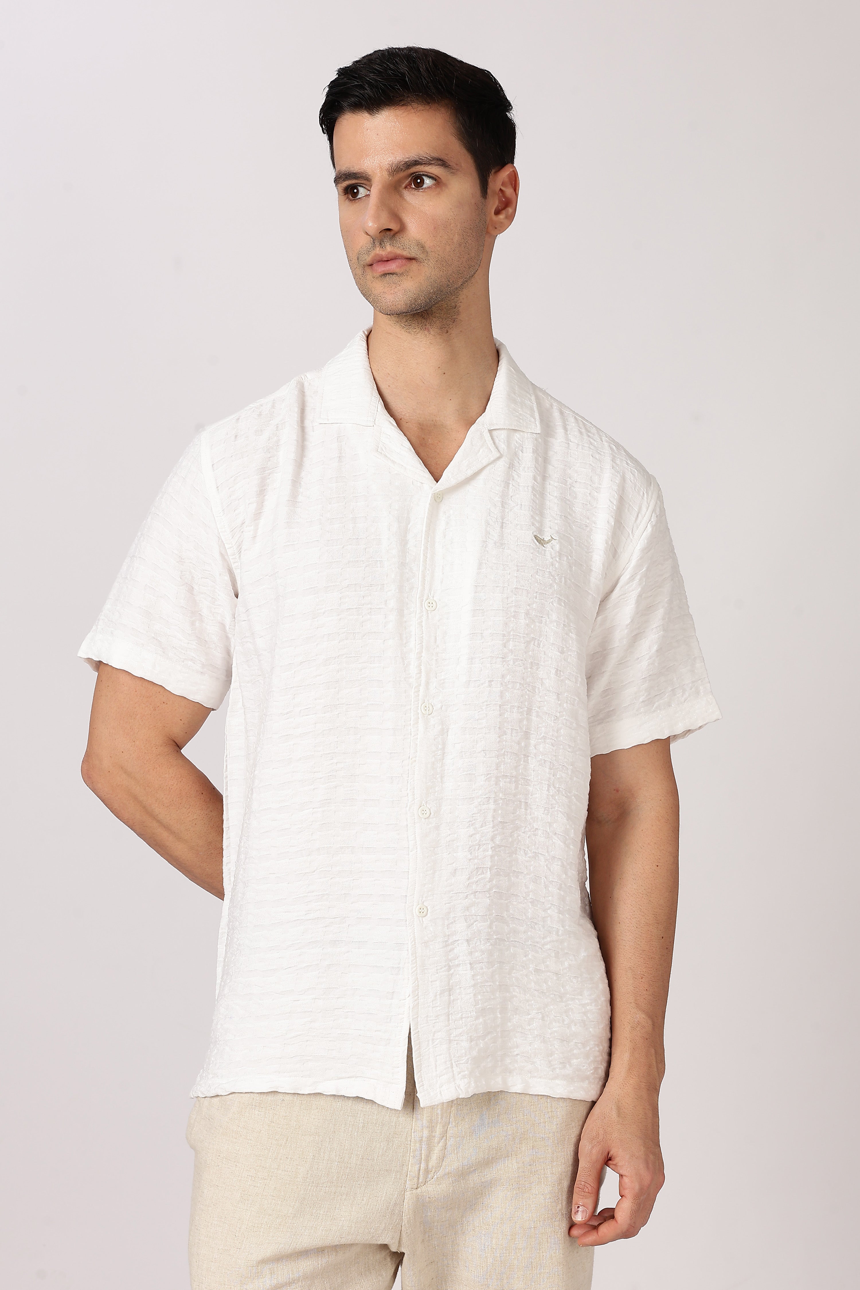Whitehaven Textured Cuban Collar Shirt
