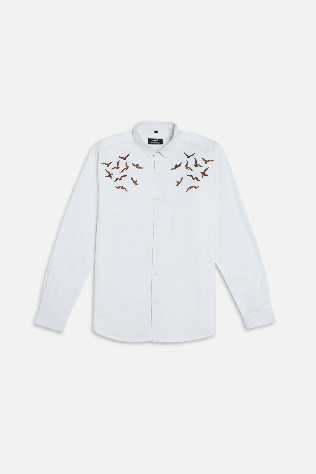 Internet's Viral Cotton Regular Fit White Embroidery Shirt