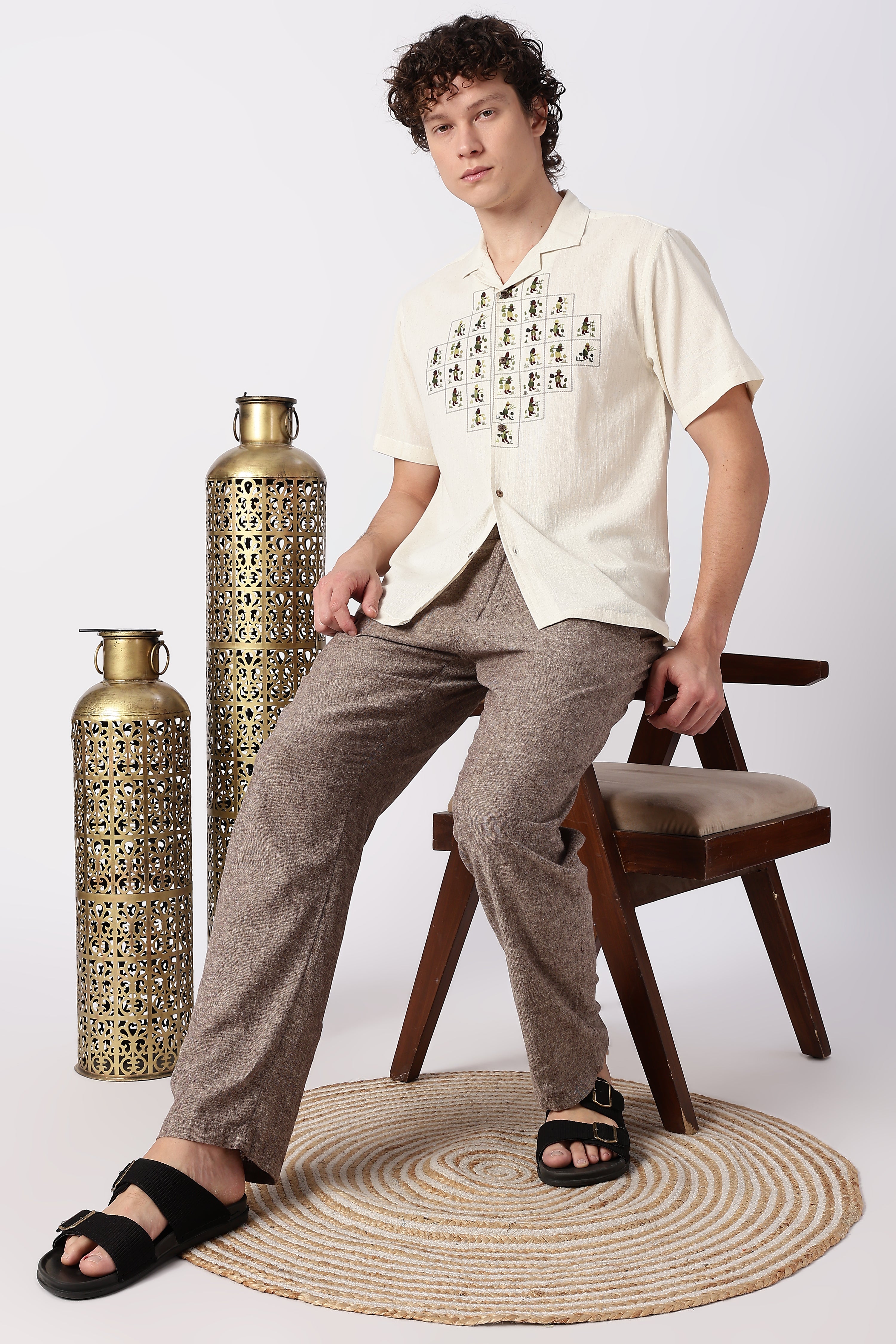 Atlas Mosaic Printed Cuban Collar Shirt