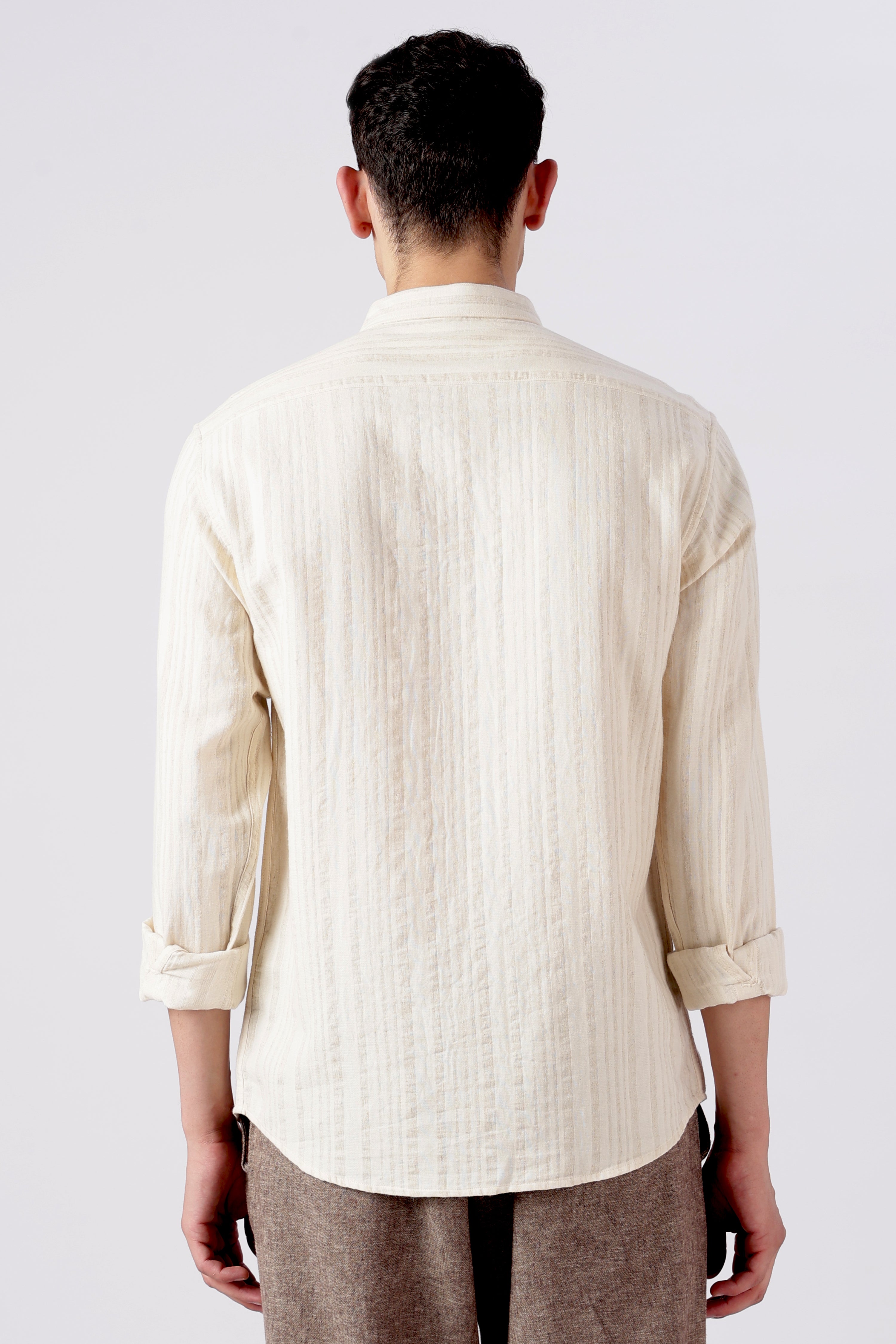 Brew & Books Embroidered Striped Shirt