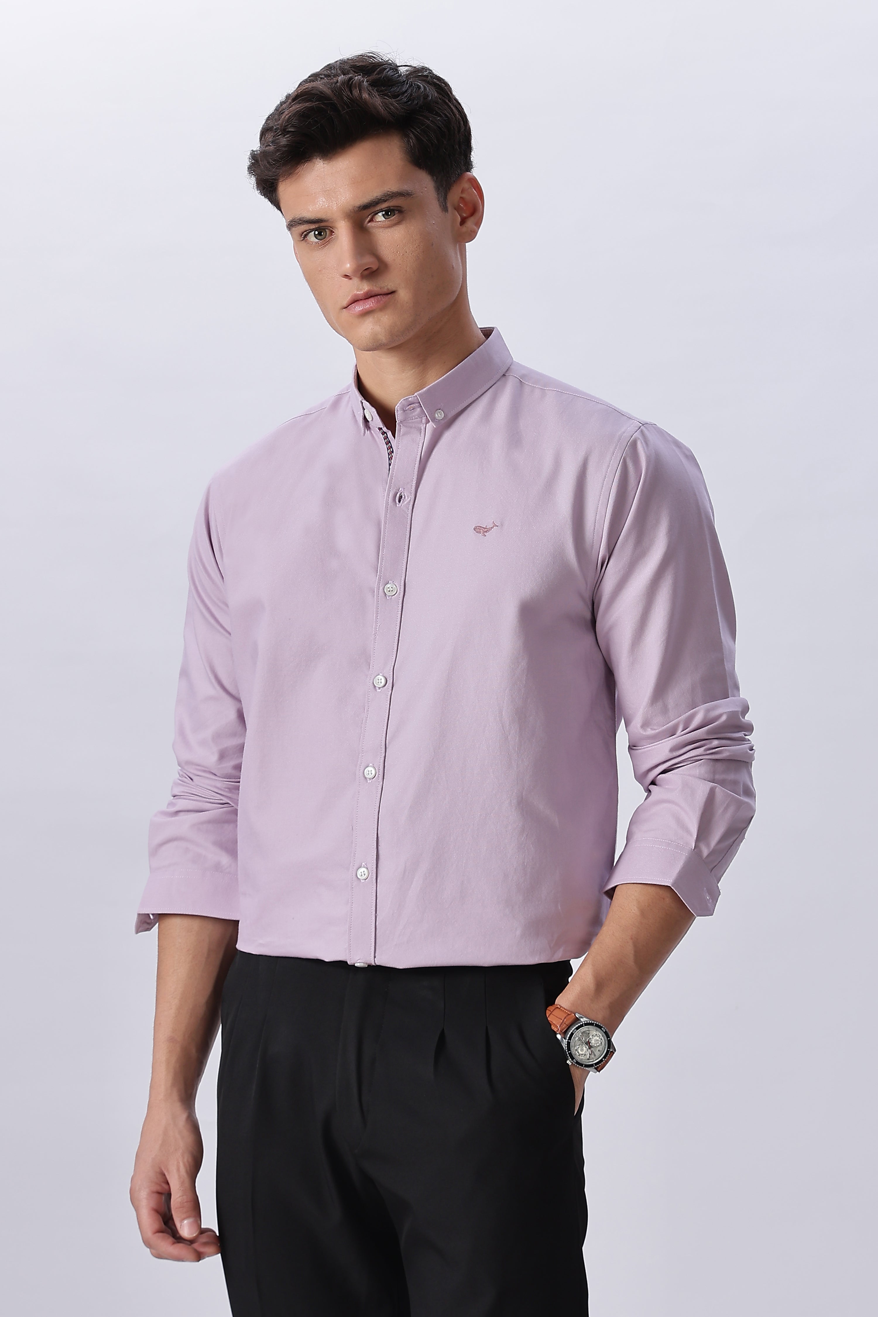 Lagos Lilac Pre-washed Oxford Shirt