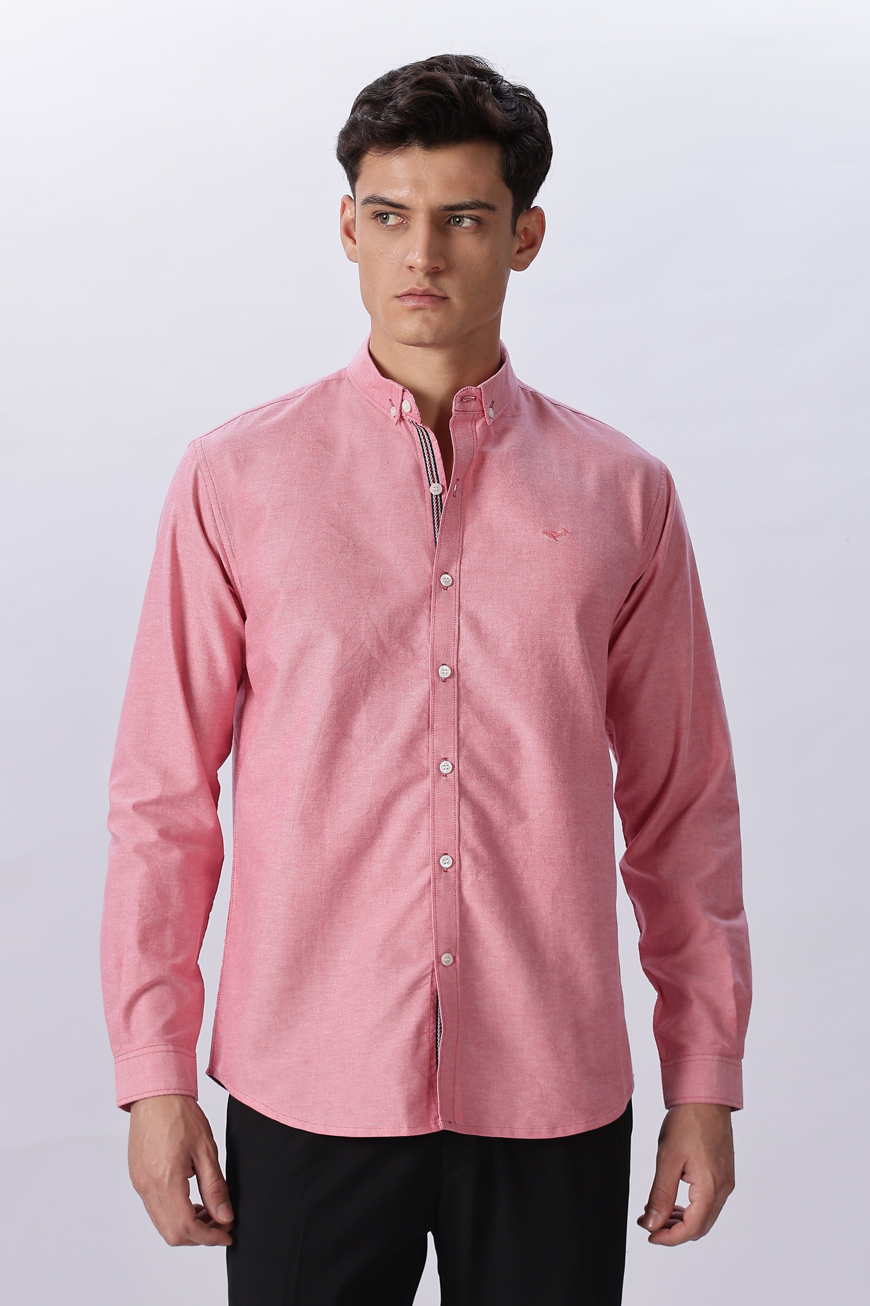 Coral Rose Pre-washed Oxford Shirt