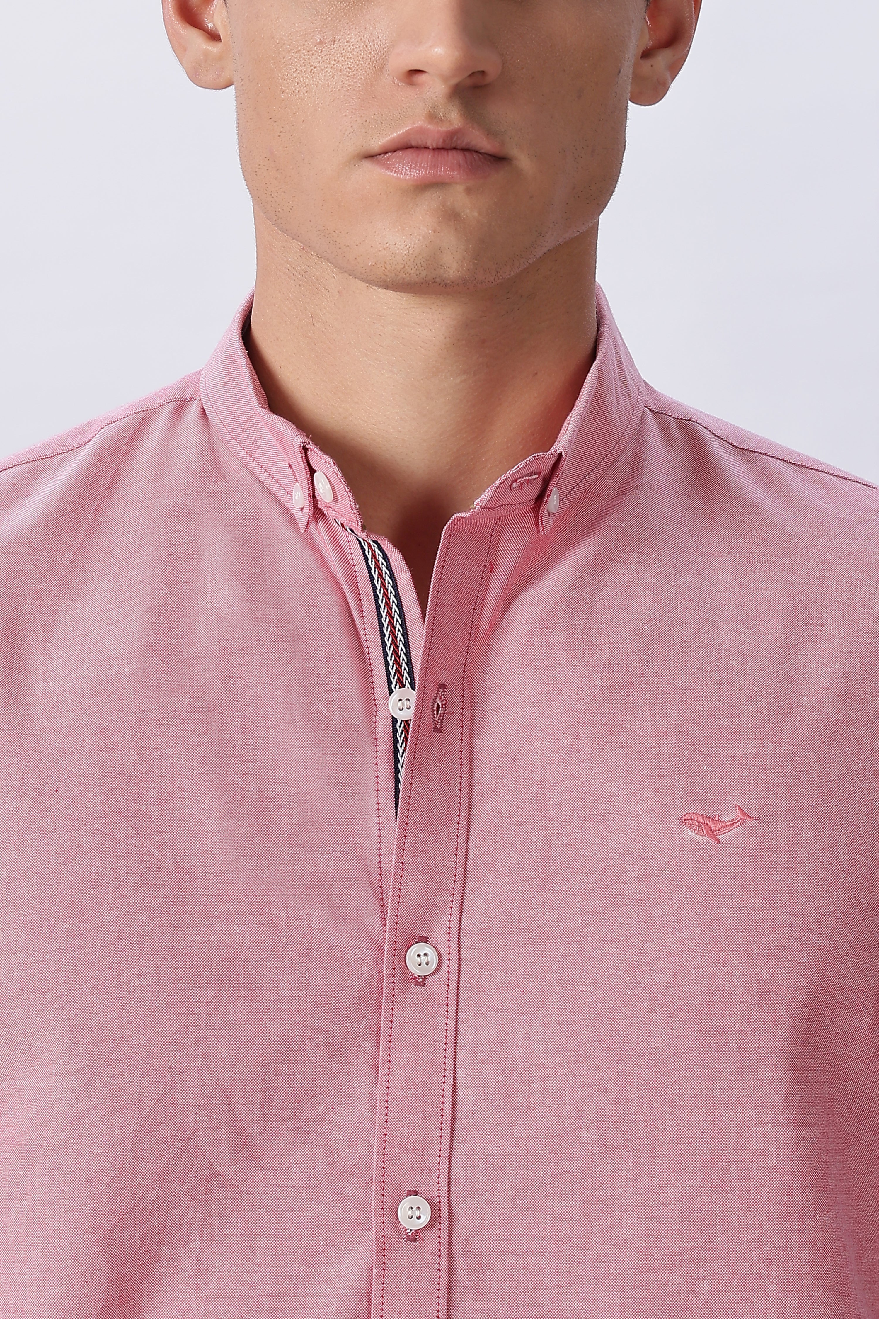 Coral Rose Pre-washed Oxford Shirt