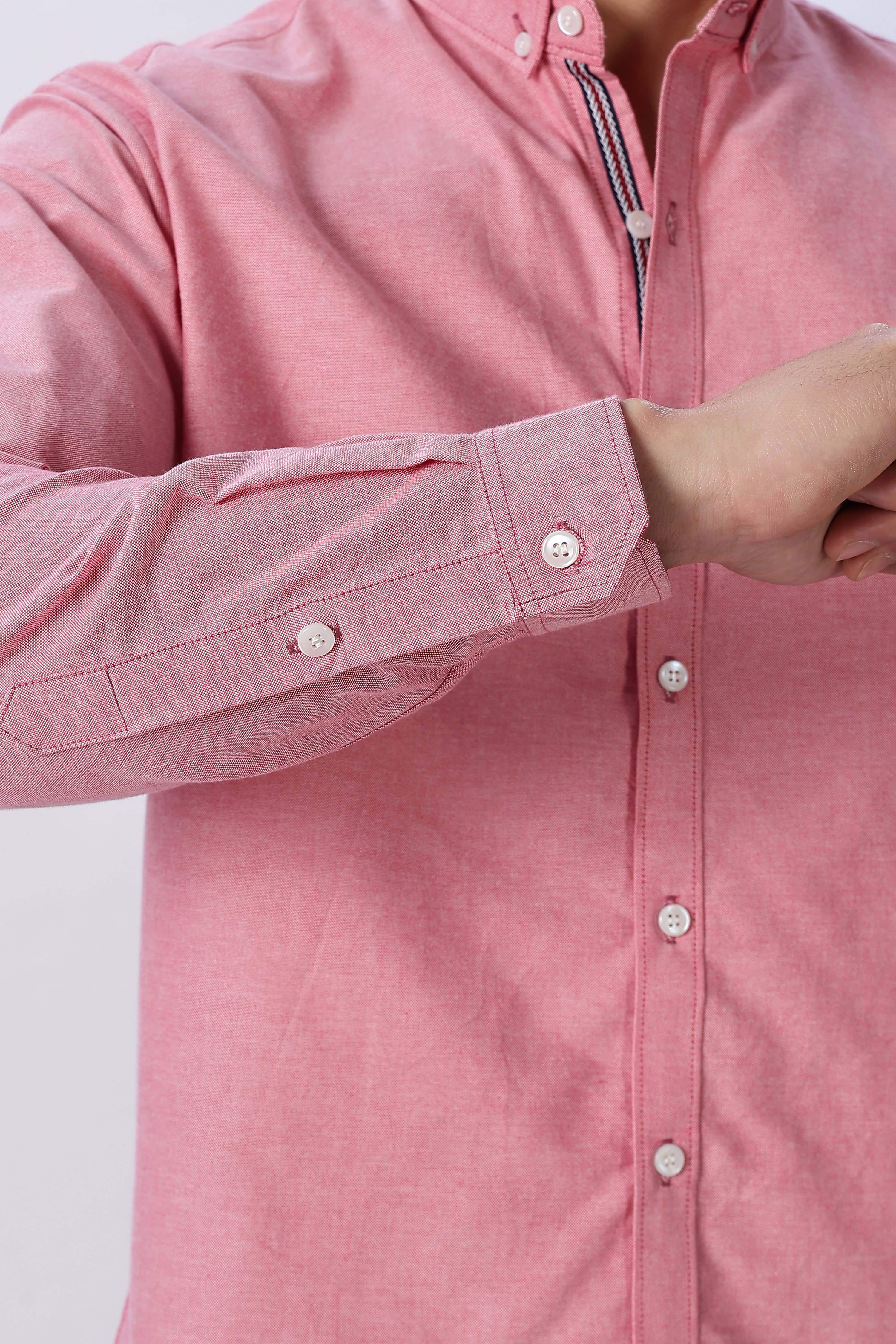 Coral Rose Pre-washed Oxford Shirt