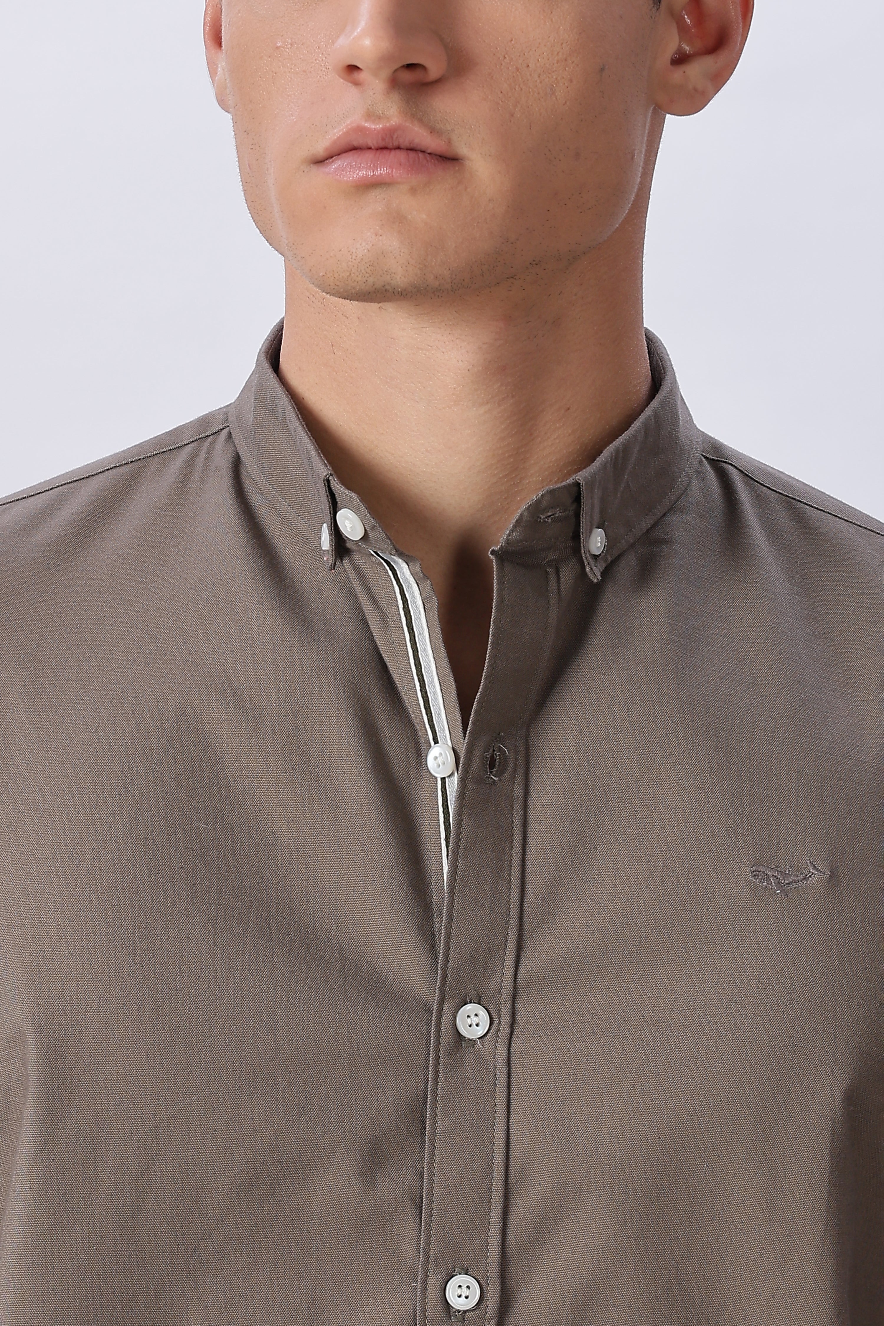 Granada Olive Pre-washed Oxford Shirt