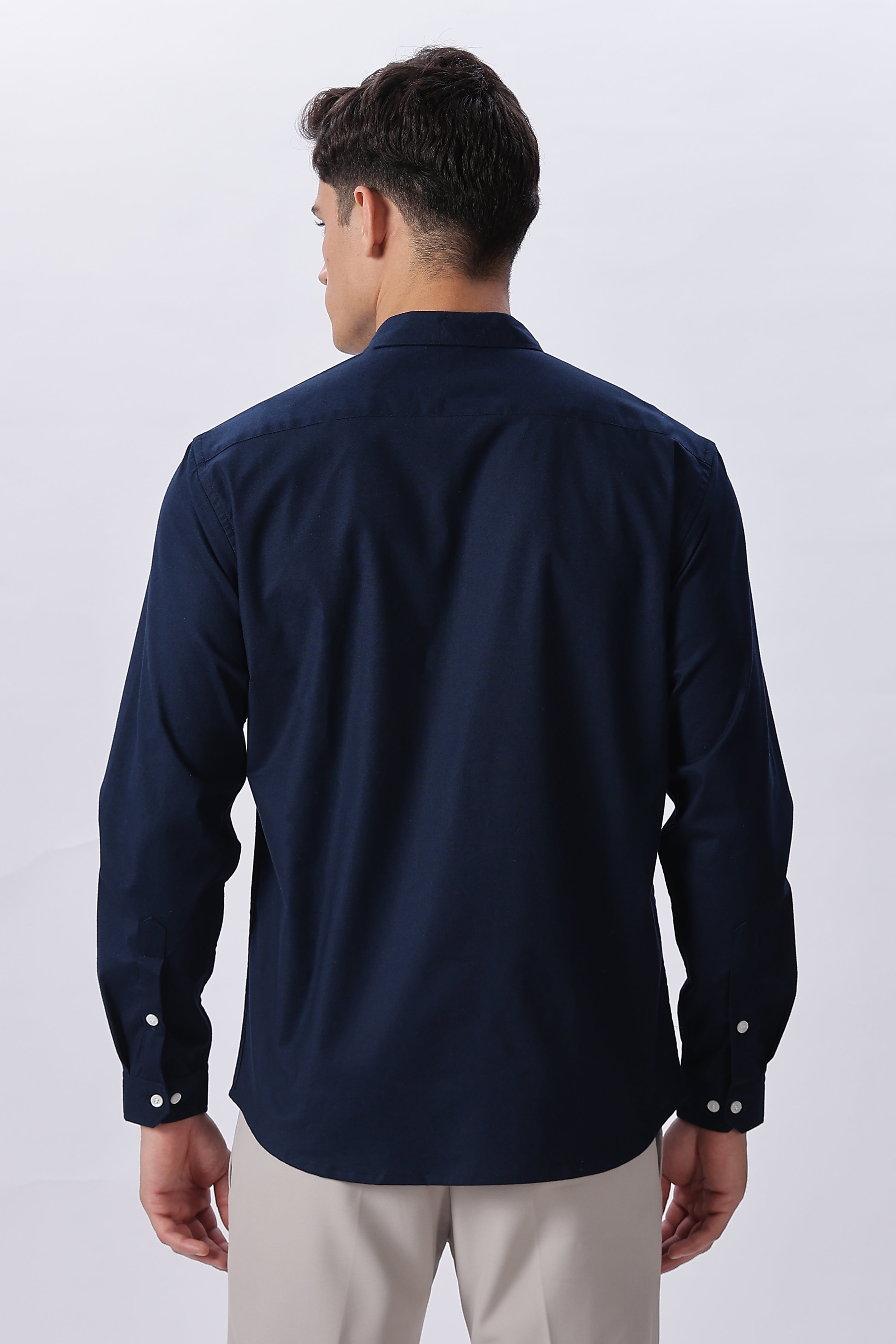 Midnight Blue Pre-washed Oxford Shirt