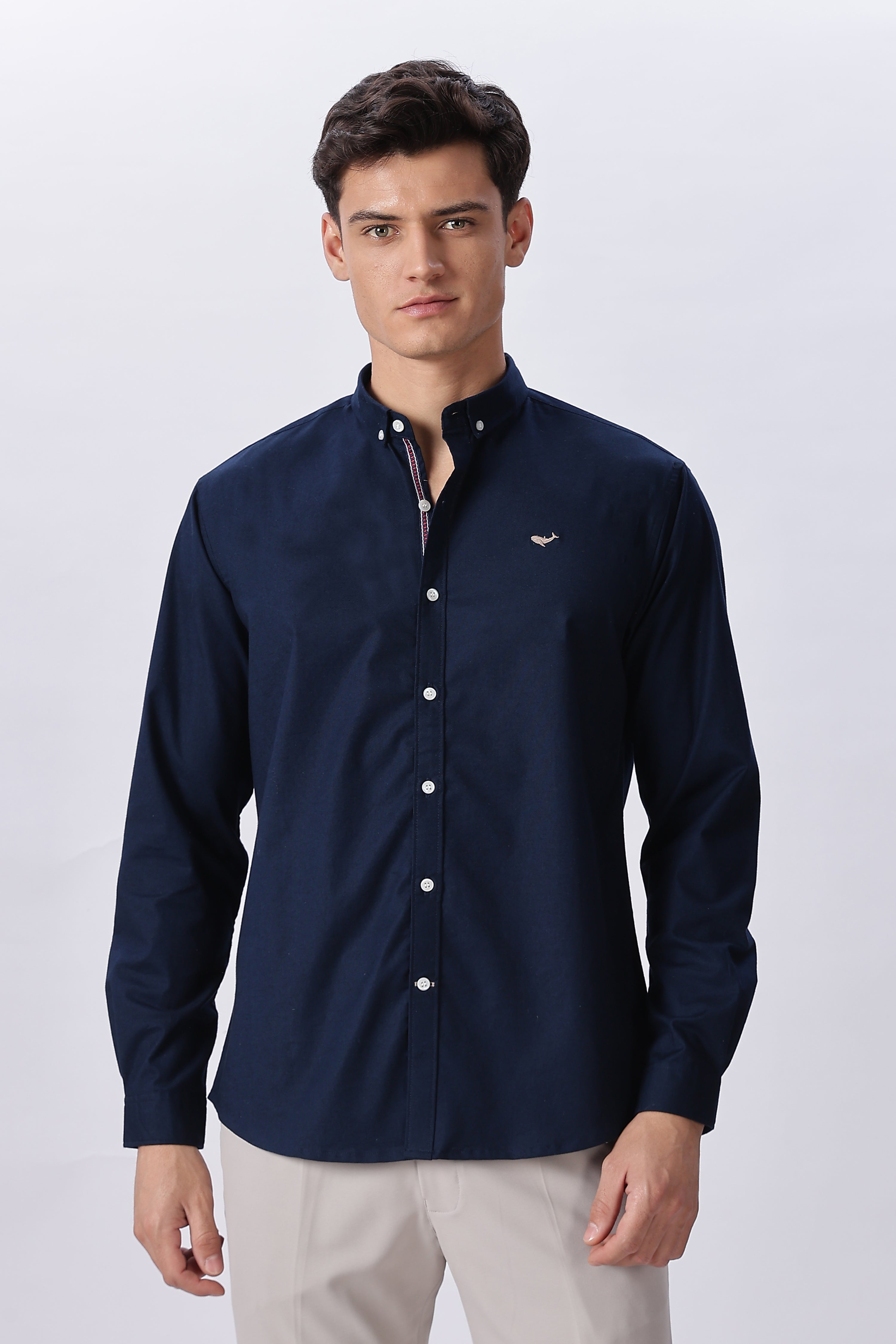 Midnight Blue Pre-washed Oxford Shirt