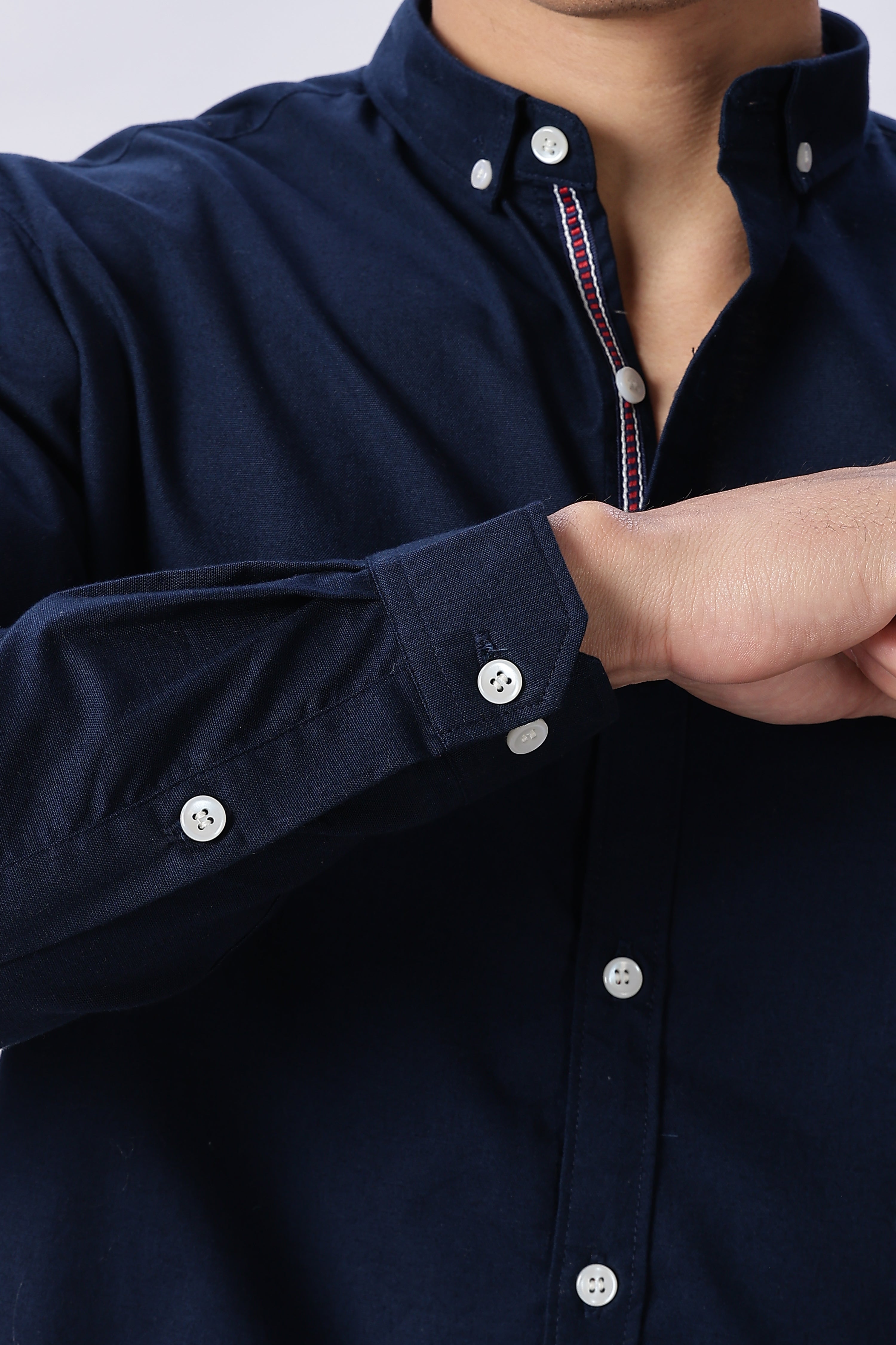 Midnight Blue Pre-washed Oxford Shirt