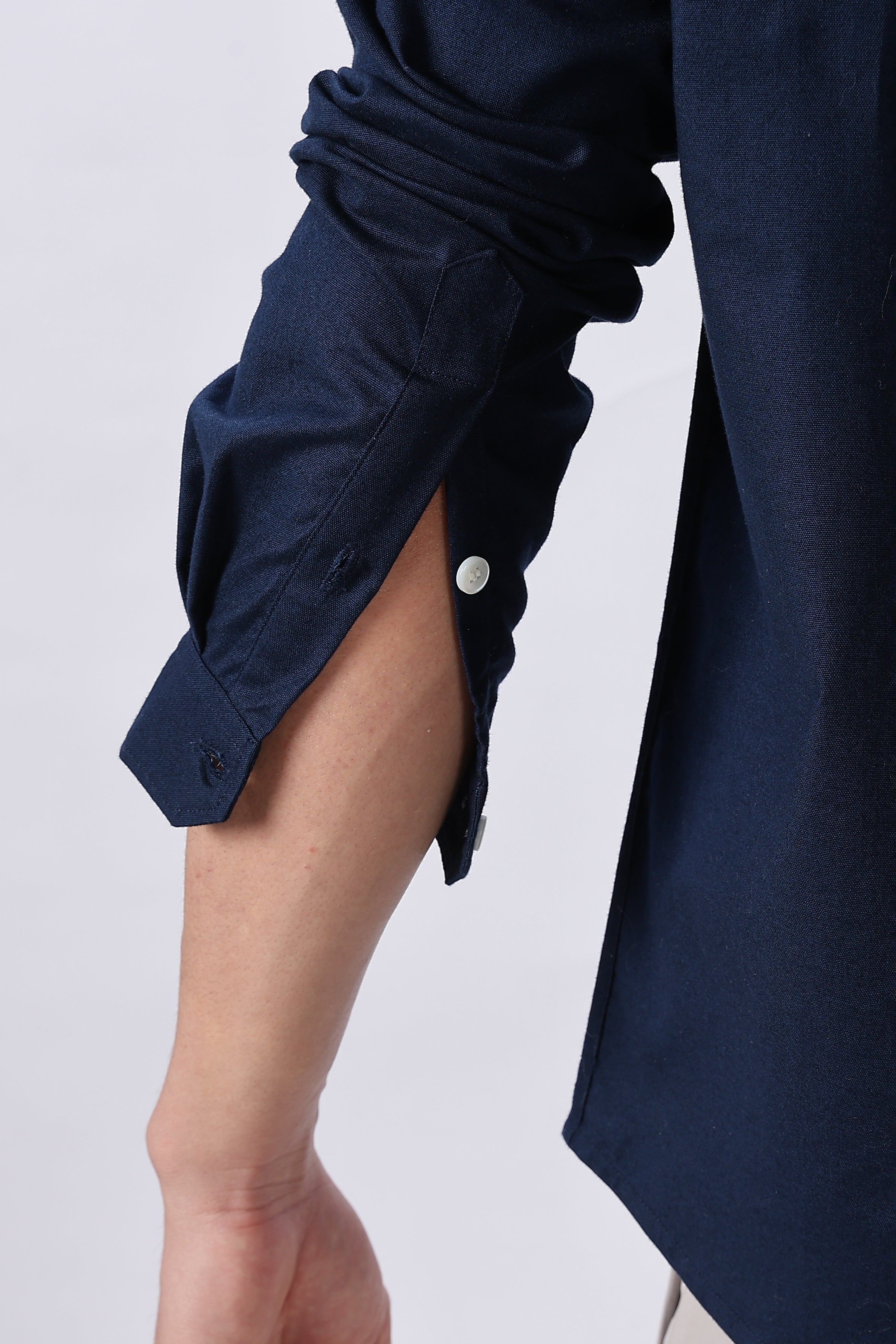 Midnight Blue Pre-washed Oxford Shirt