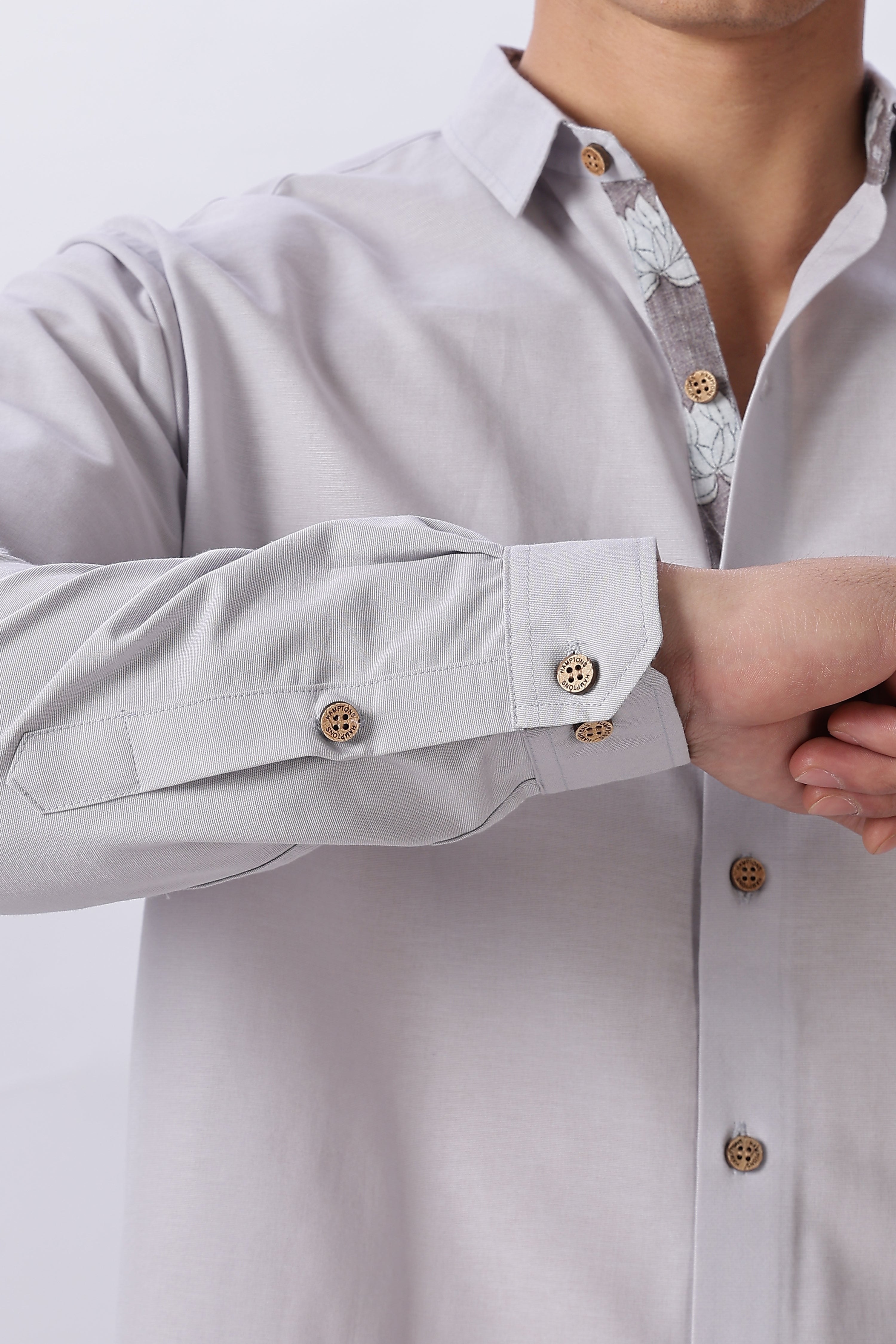 Moonlit Cabin Embroidered Cotton Shirt