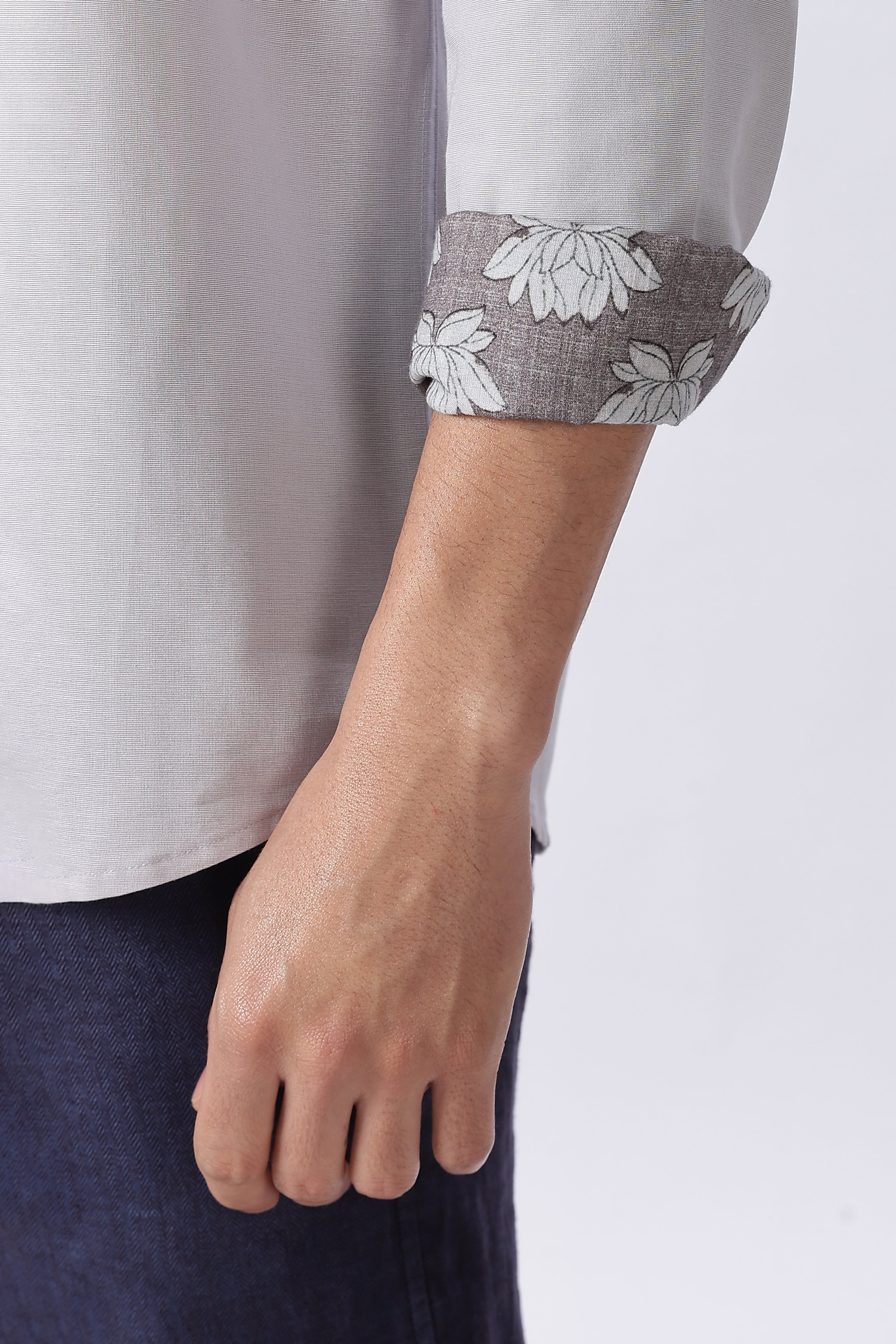 Moonlit Cabin Embroidered Cotton Shirt