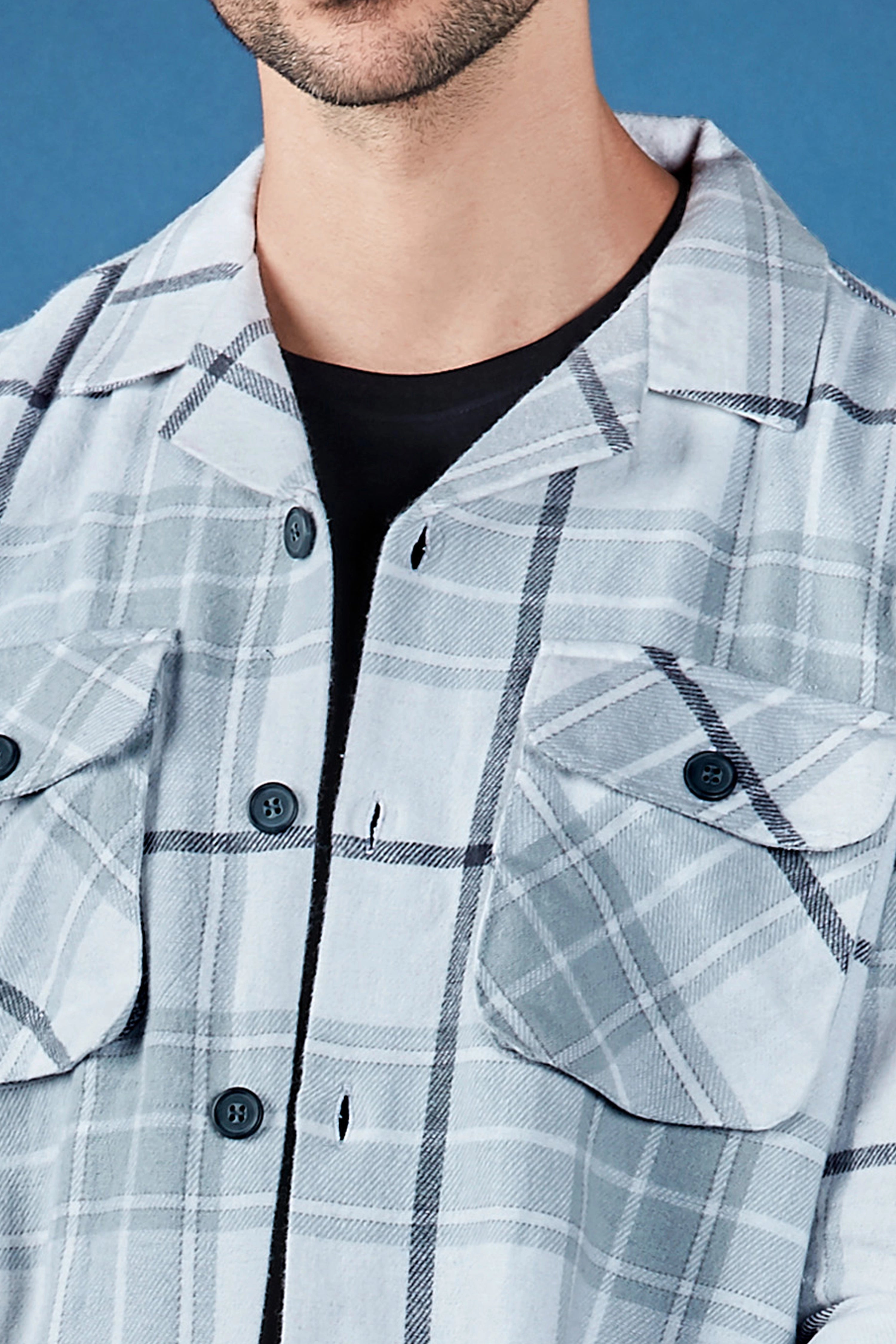 Utopian Grey Flannel Overshirt