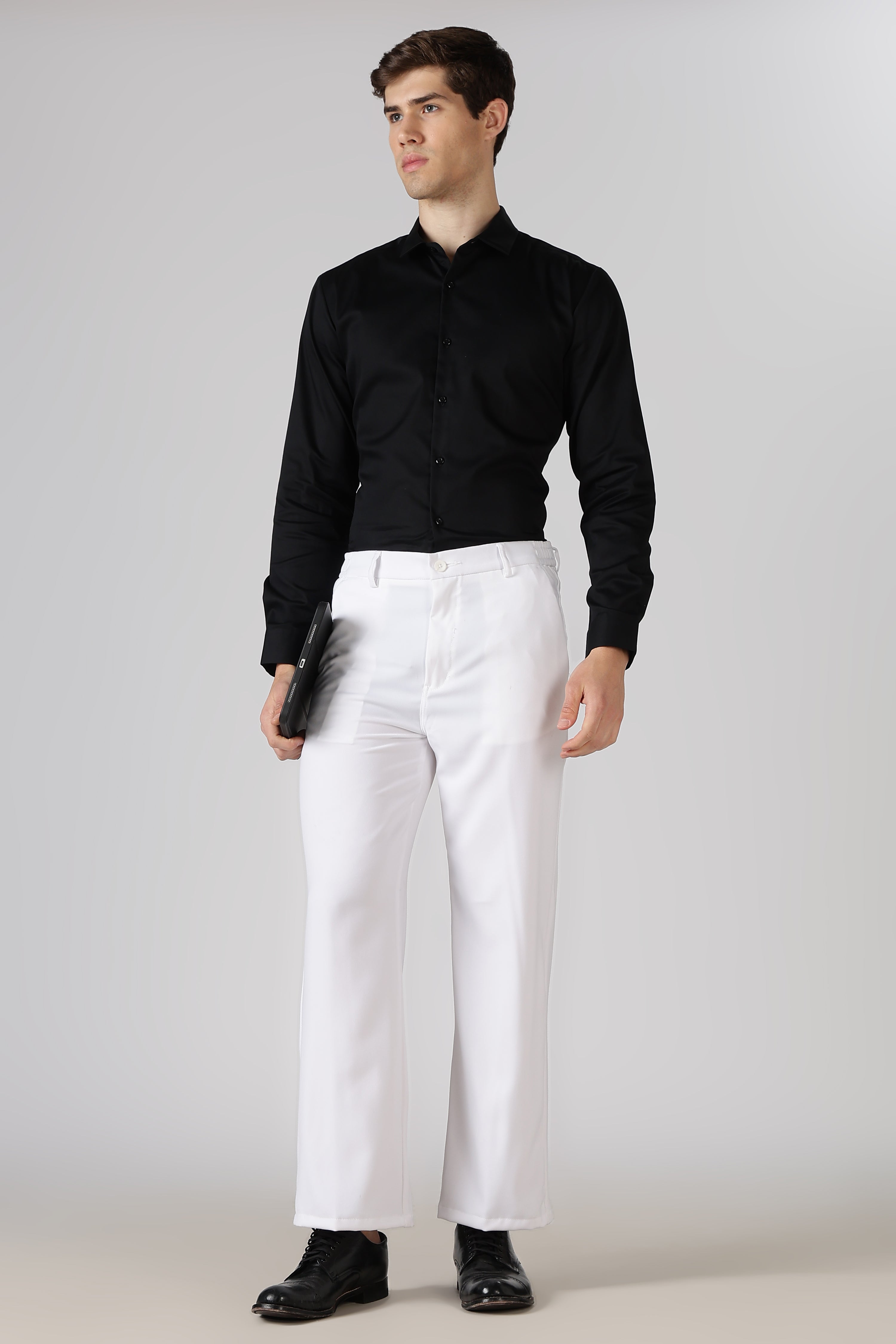Classic Parallel Fit White Pant