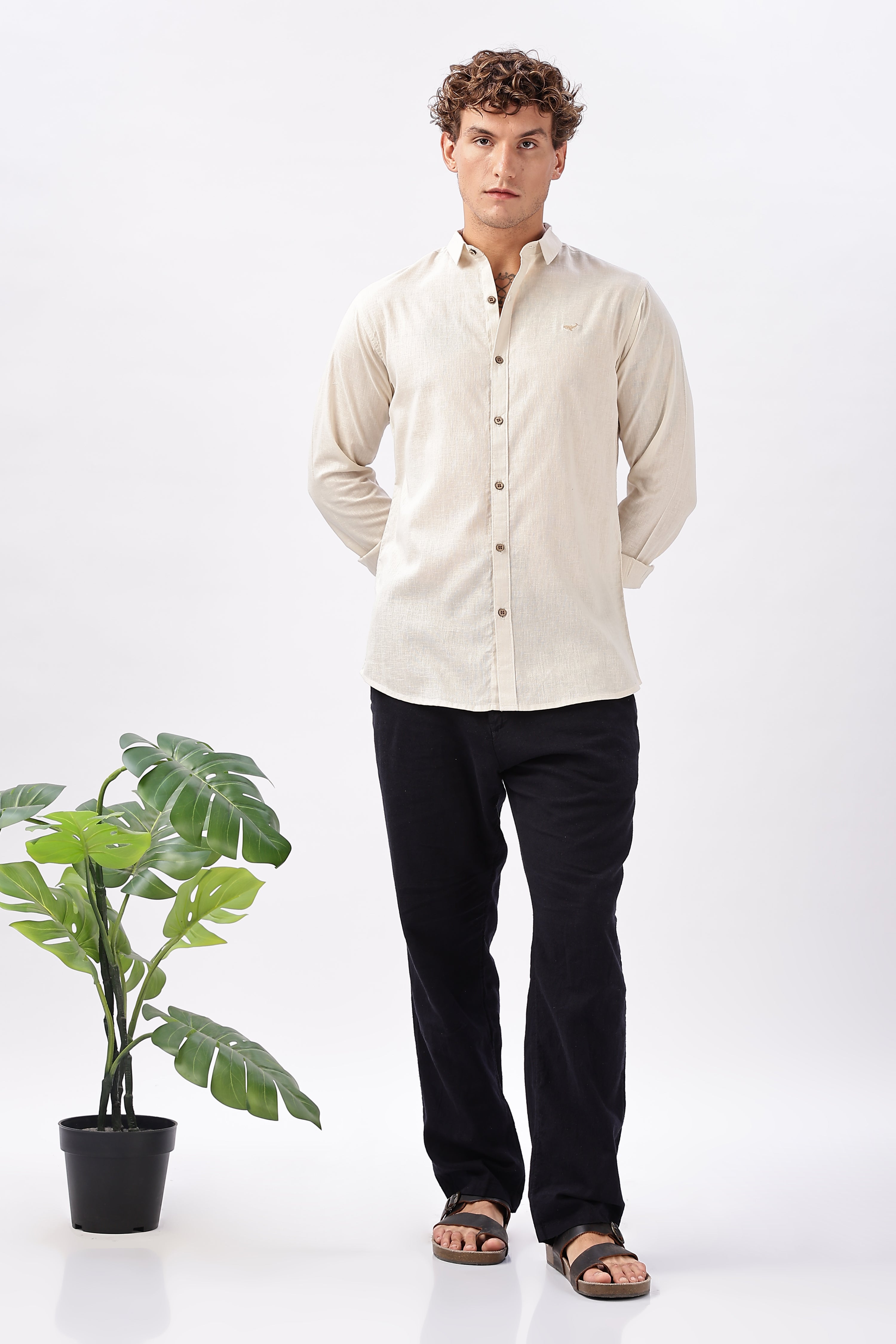 Sands of Sunday Cotton-Linen Essential Shirt