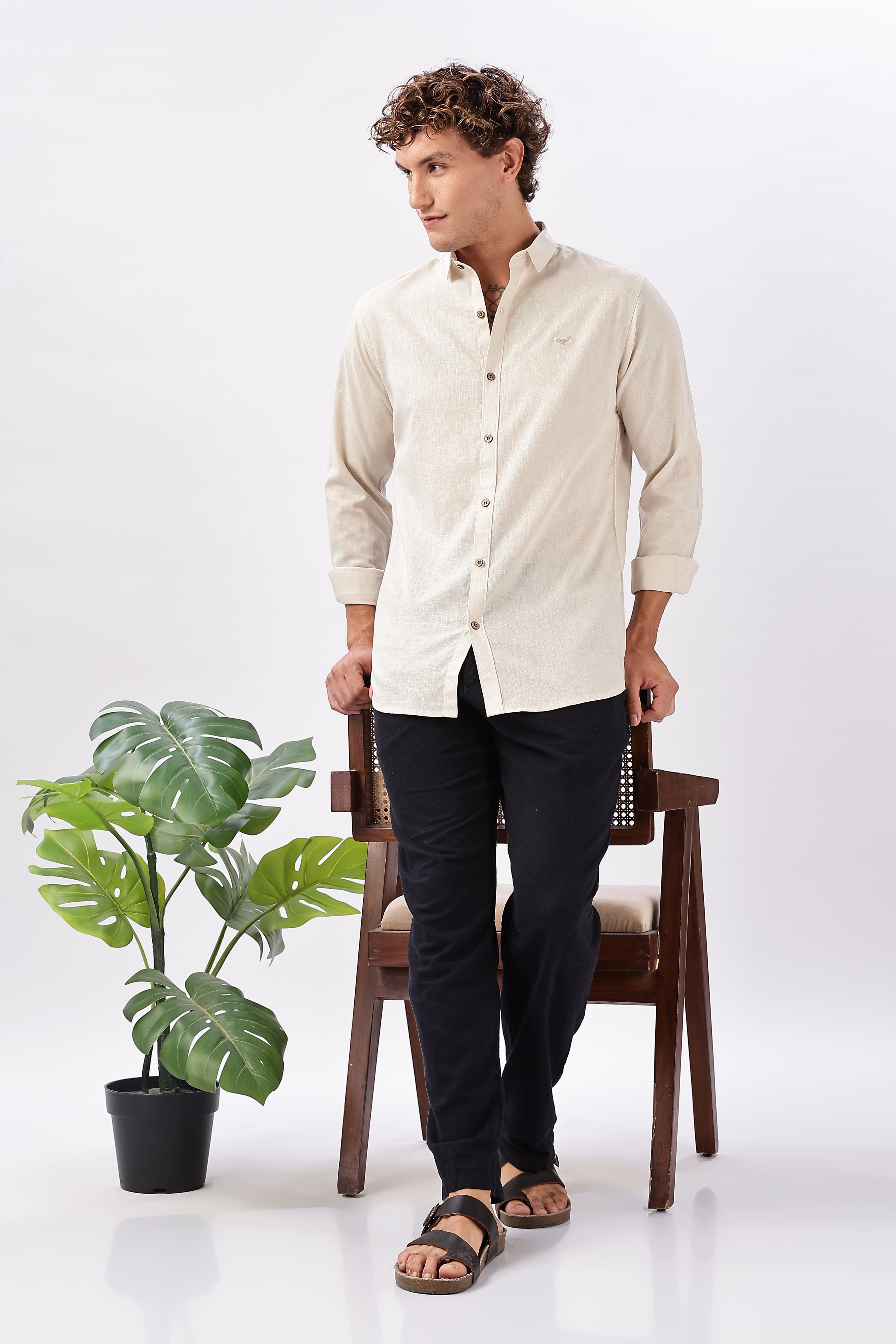 Sands of Sunday Cotton-Linen Essential Shirt