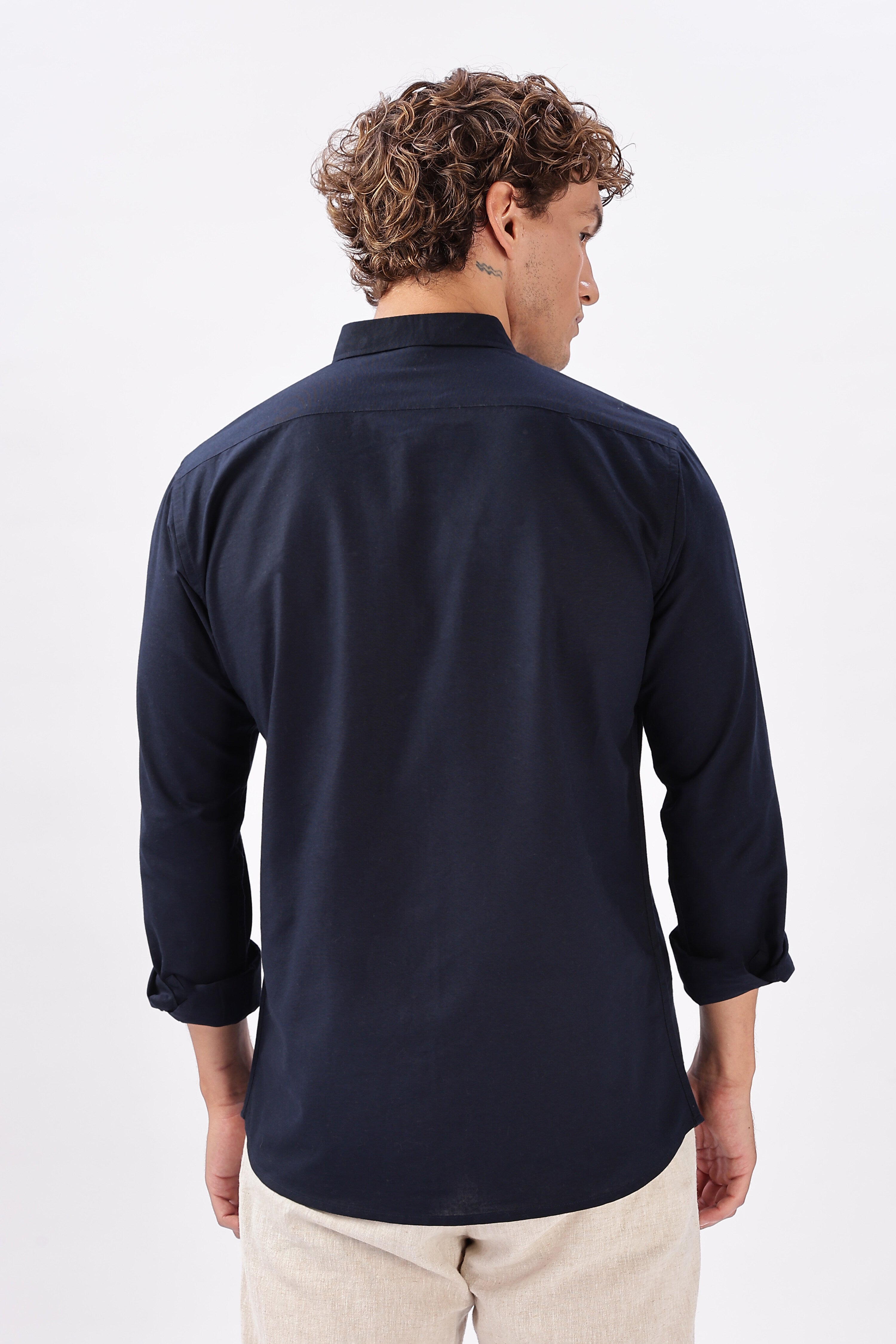 The "Turtle Cove" Wave Blue Embroidery Shirt