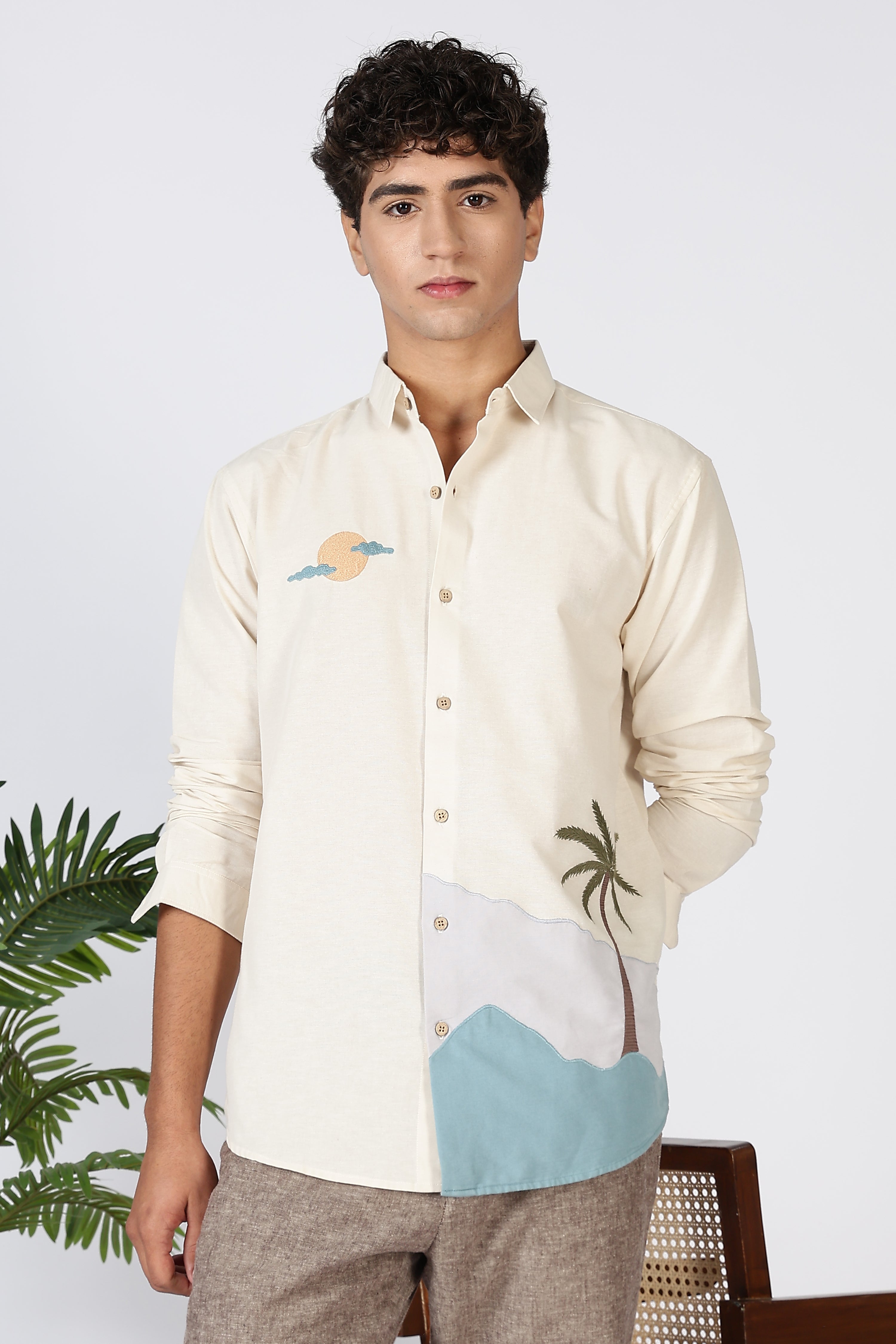 Coastal Mirage Embroidered Shirt