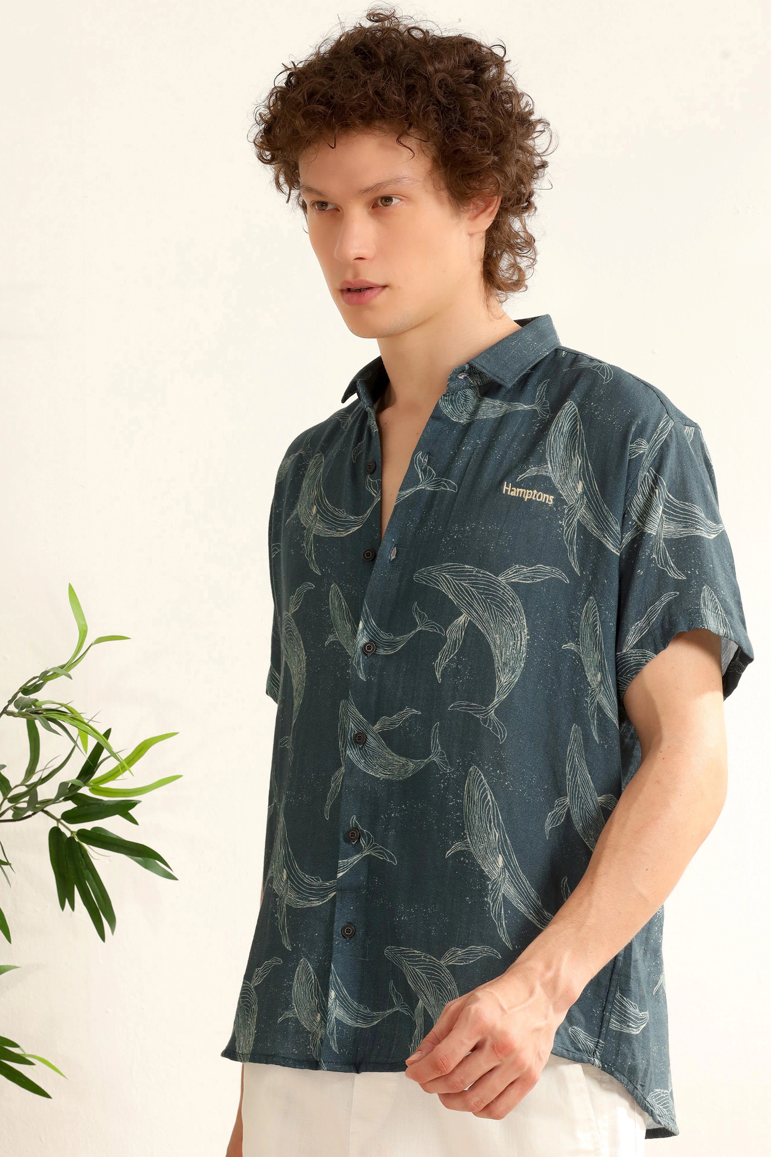 Founder's Fav whale 100% cotton shirt
