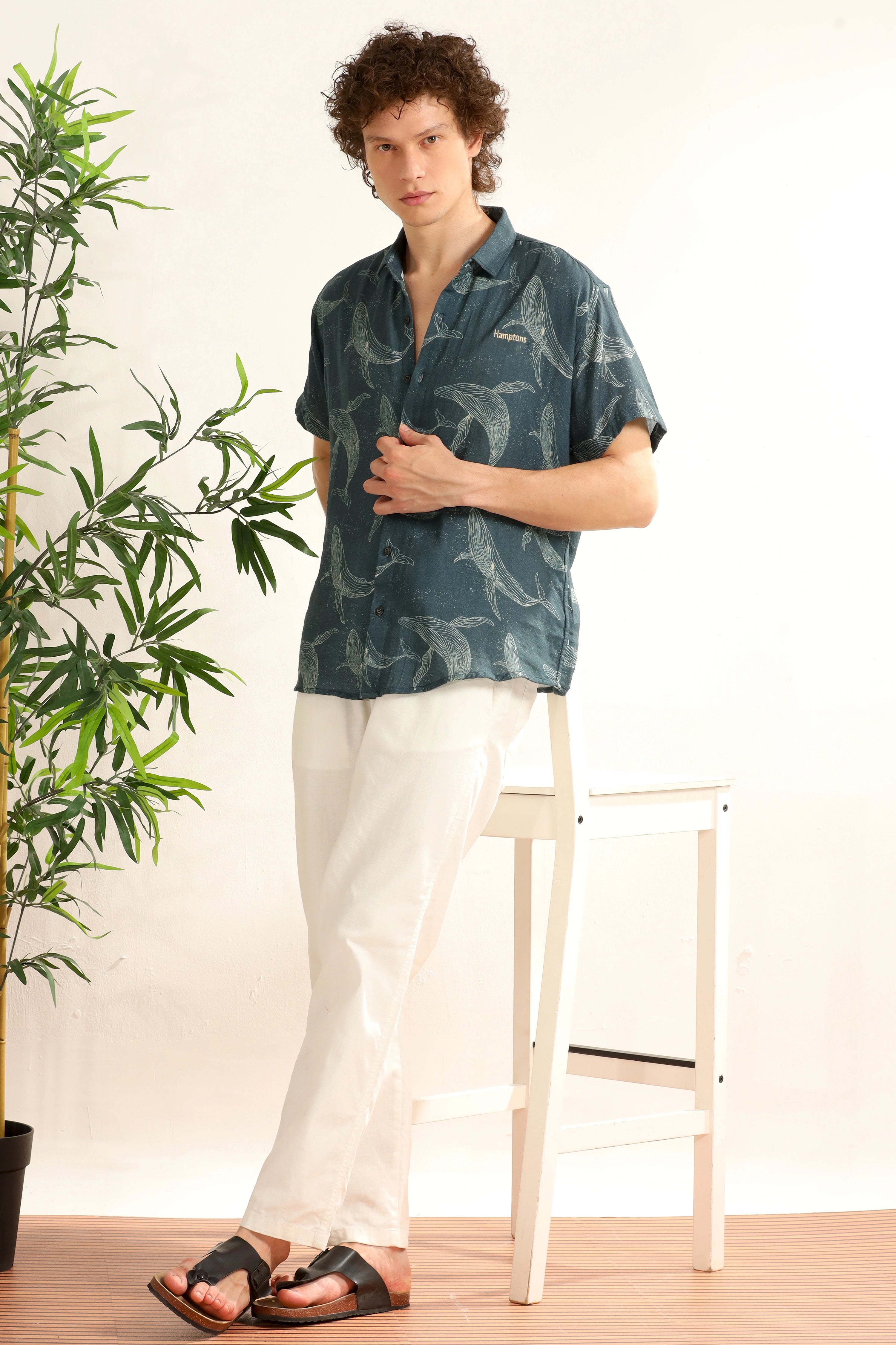Founder's Fav whale 100% cotton shirt