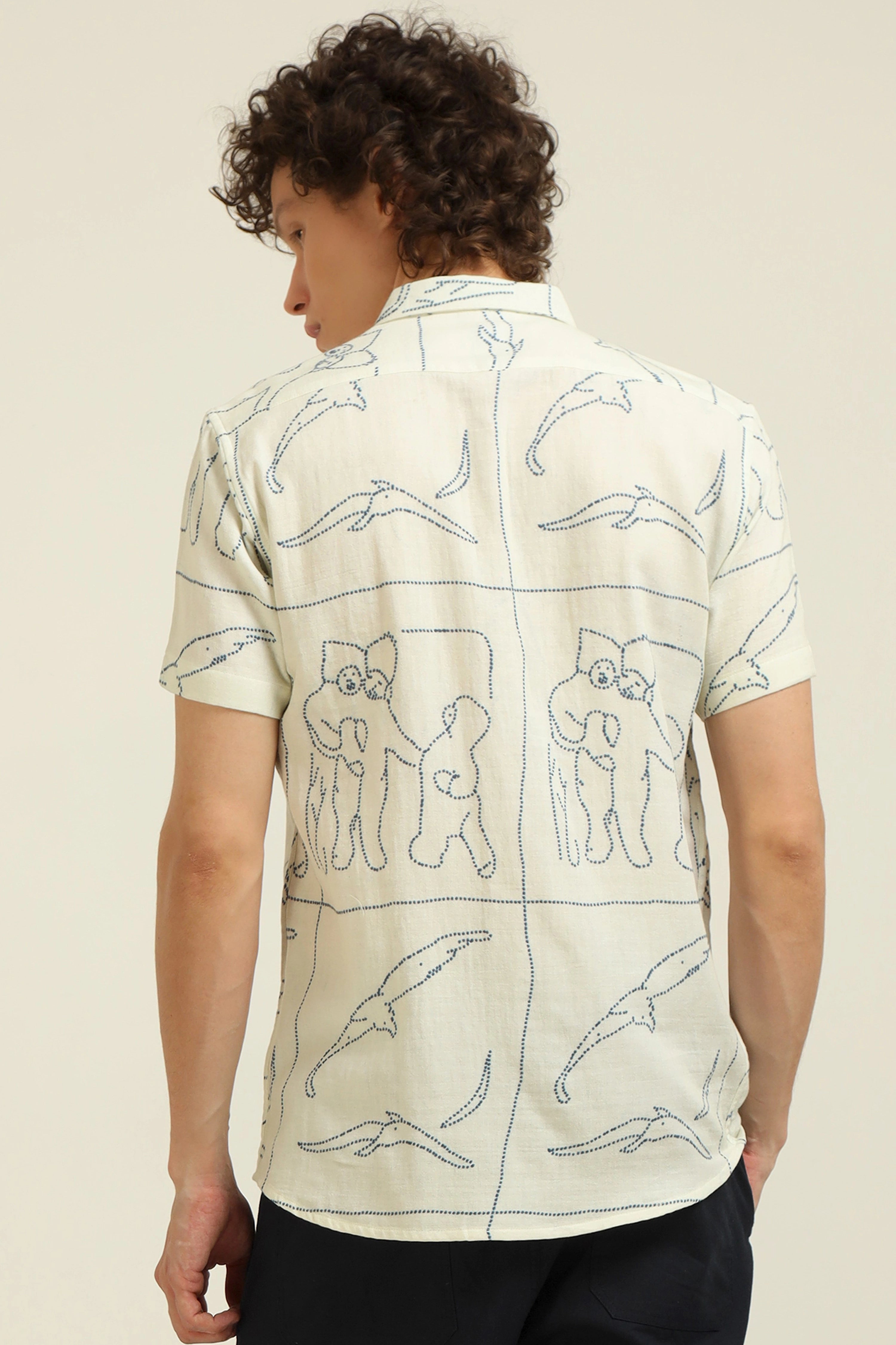 Evolution Print Cotton Shirt