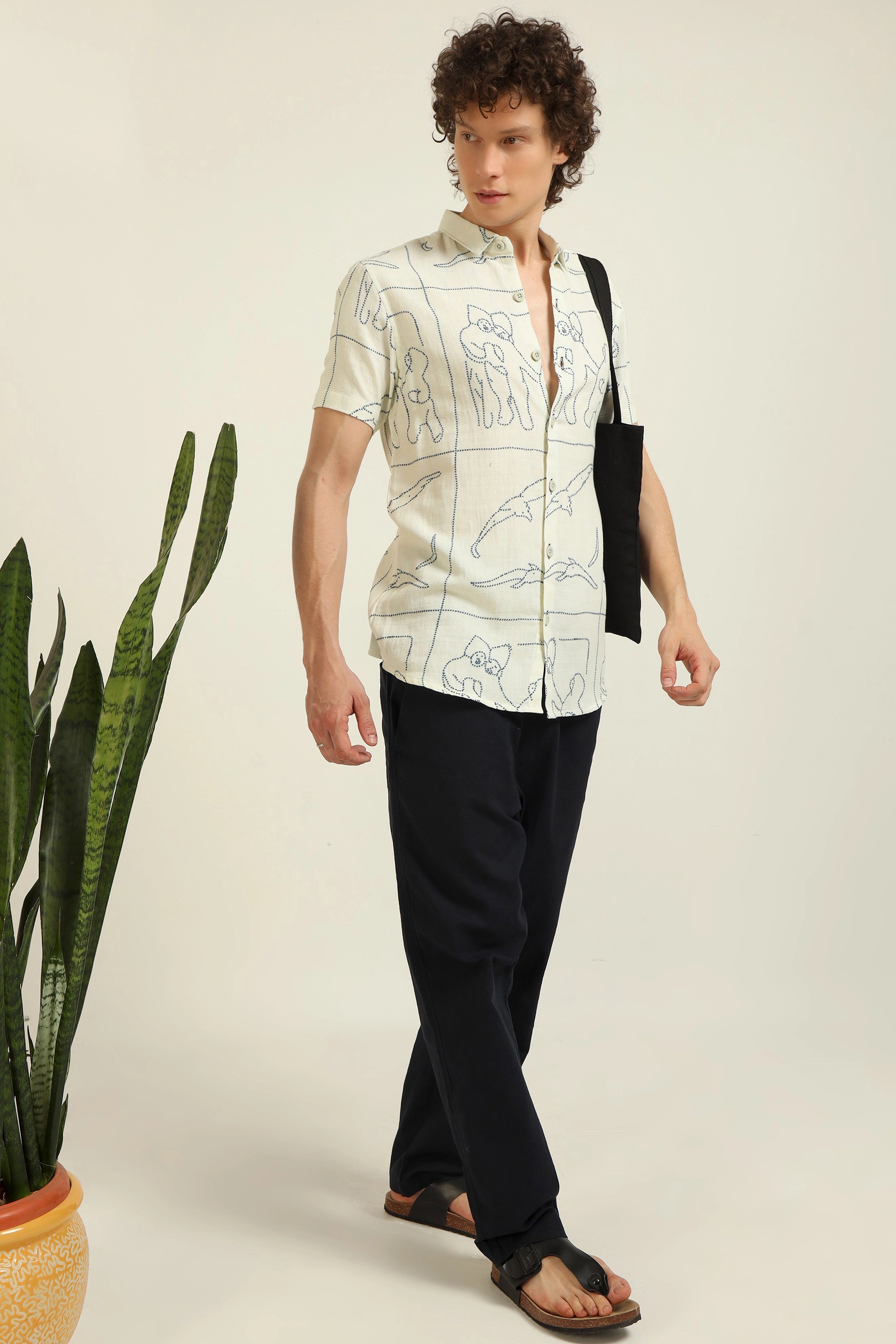 Evolution Print Cotton Shirt