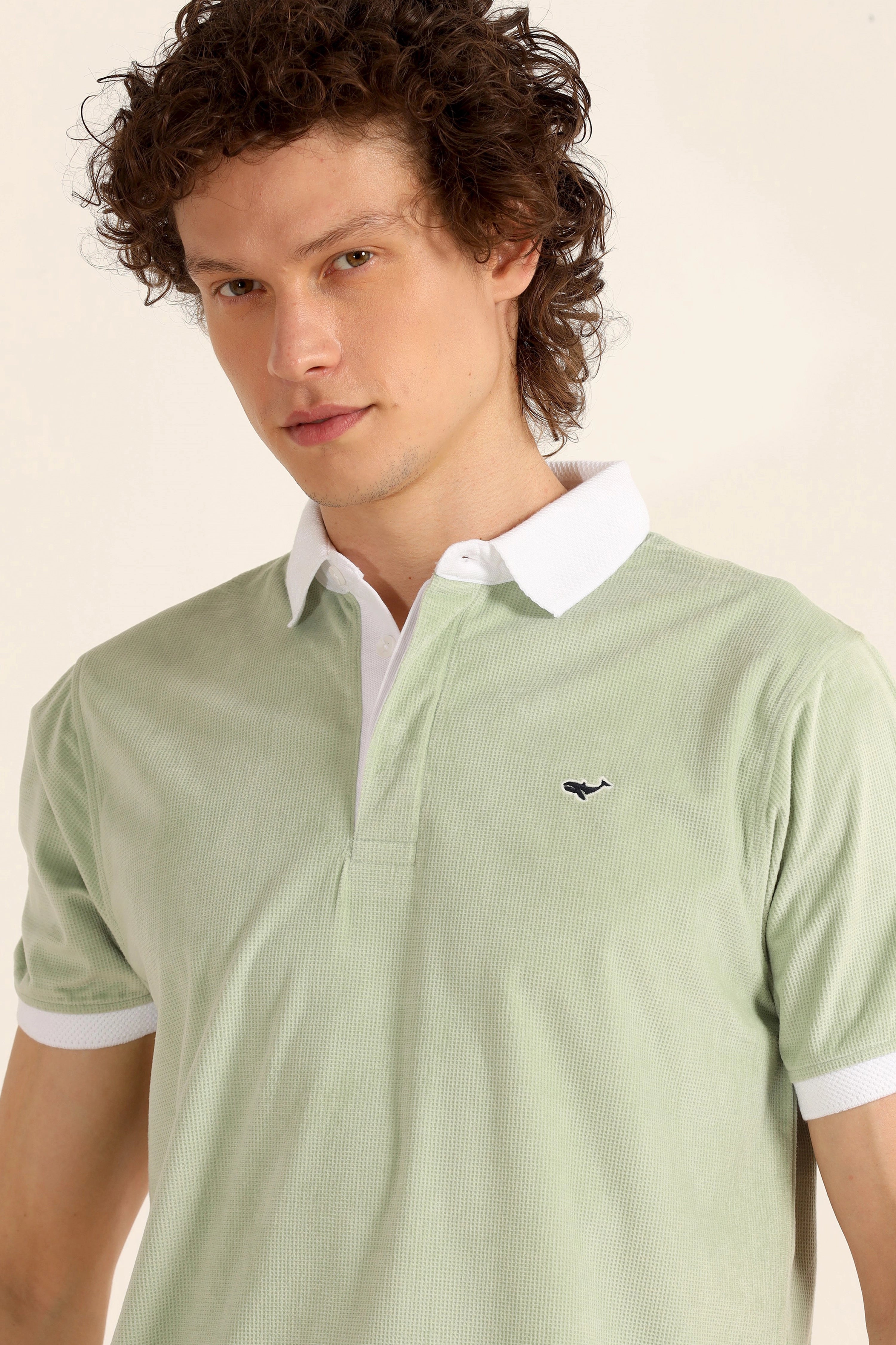 Vancouver Green Contrast Collar Polo Tshirt