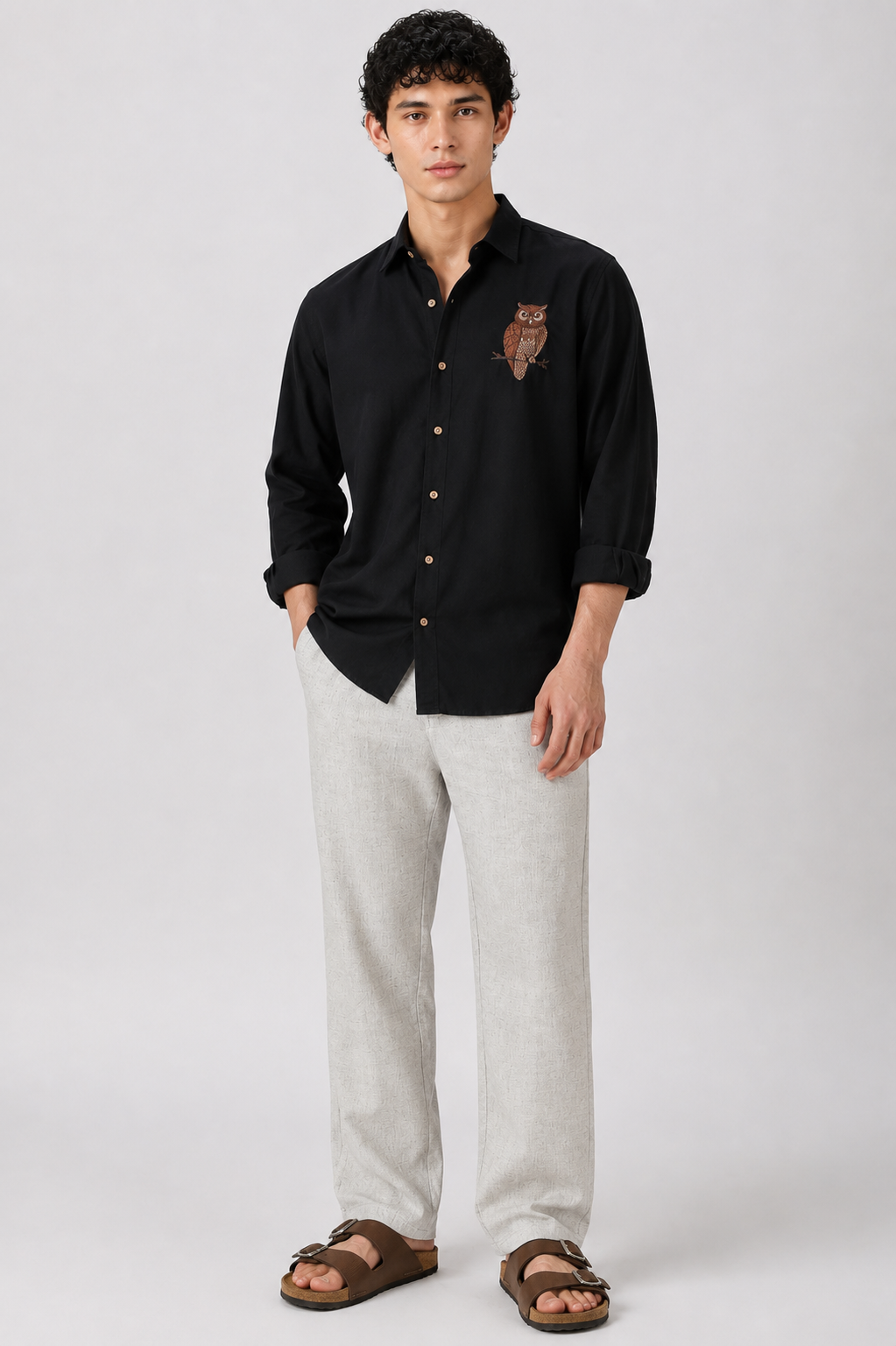 Black & Grey 100% Cotton Old Money Co-ordinated Outfits for Men