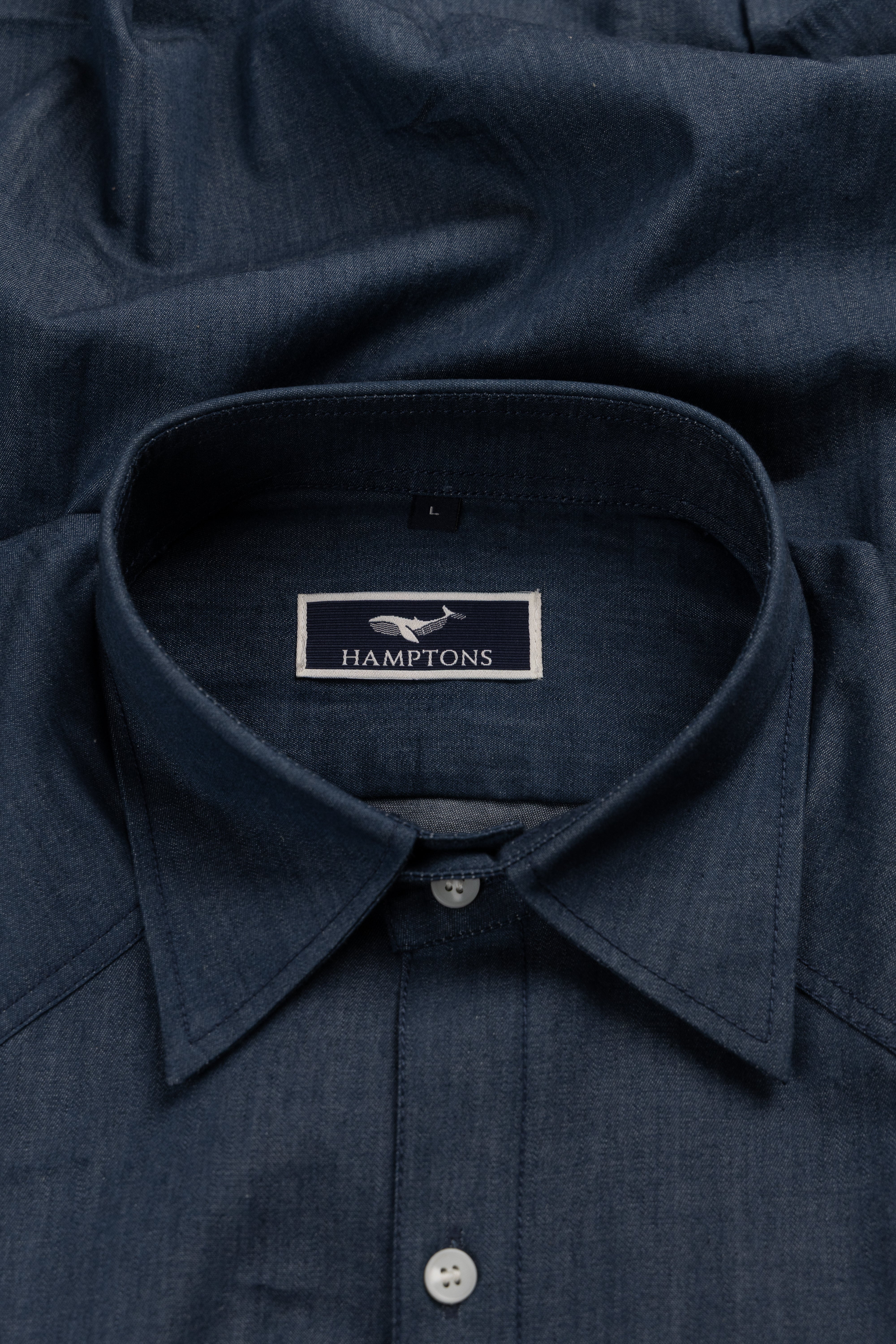 Chambray Denim– Western Flap Pockets Utility Shirt