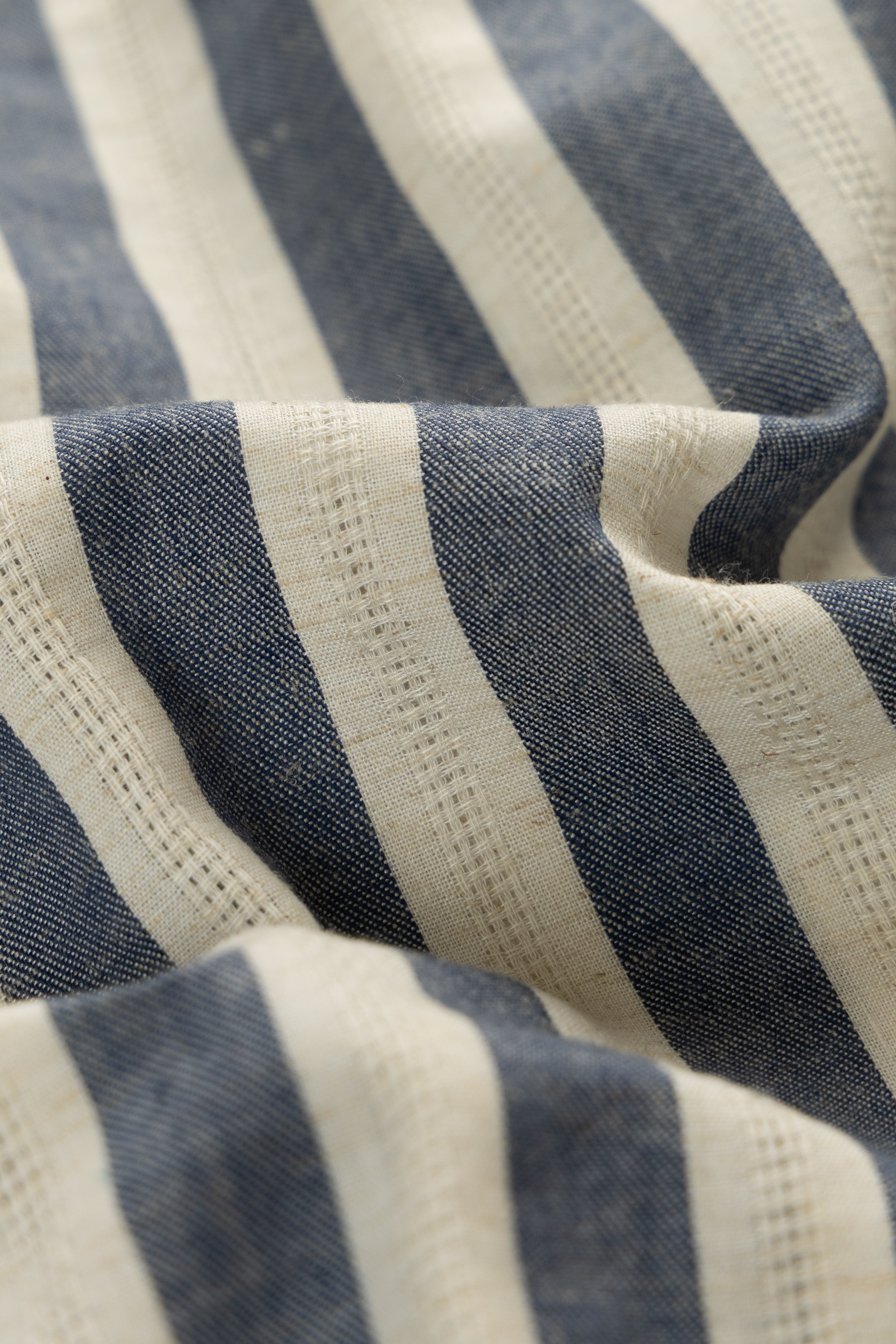 Riviera Stripe Oxford- Printed Button Placket Shirt