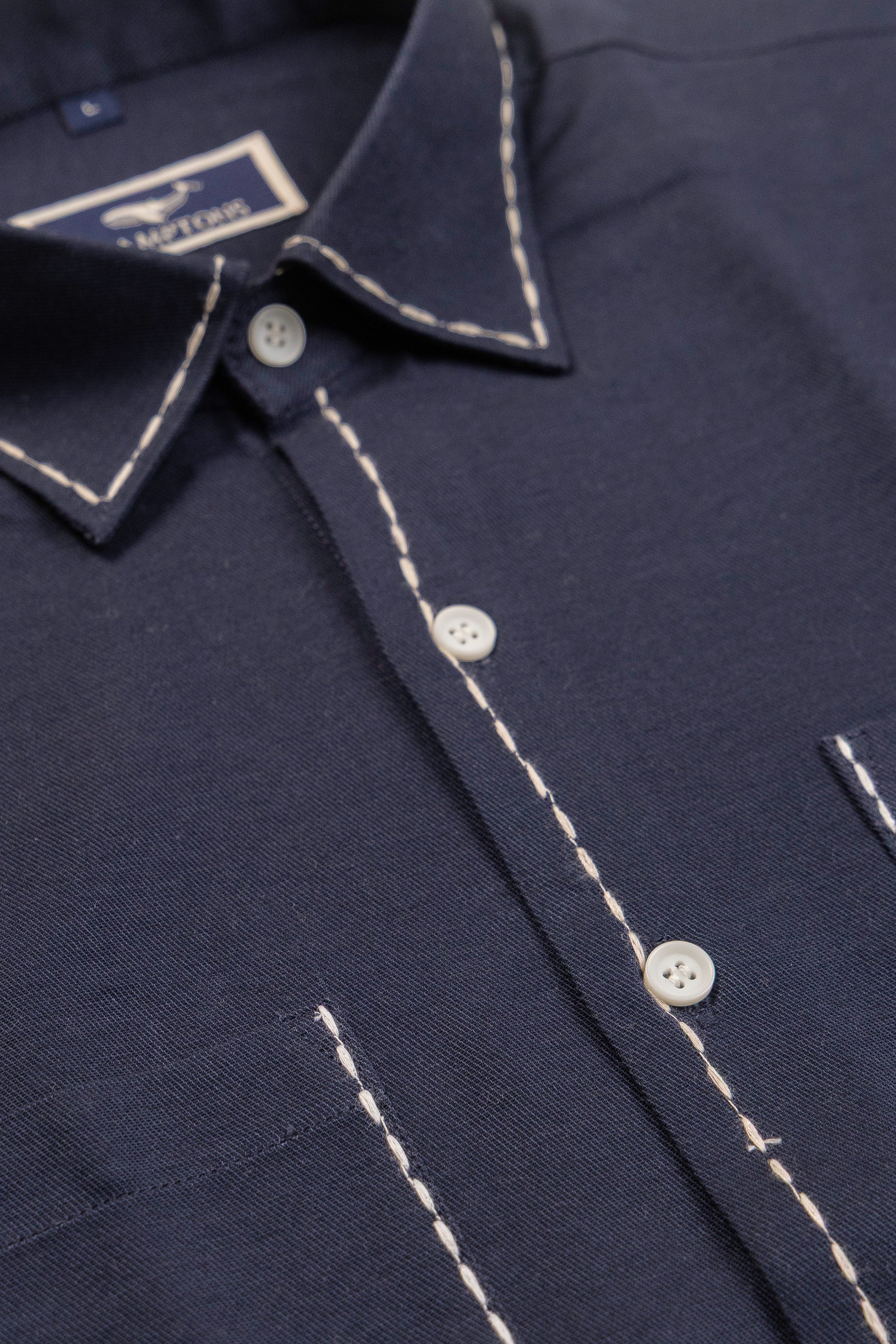 Midnight Blue – Chawal Takka with Bouble Pocket Shirt
