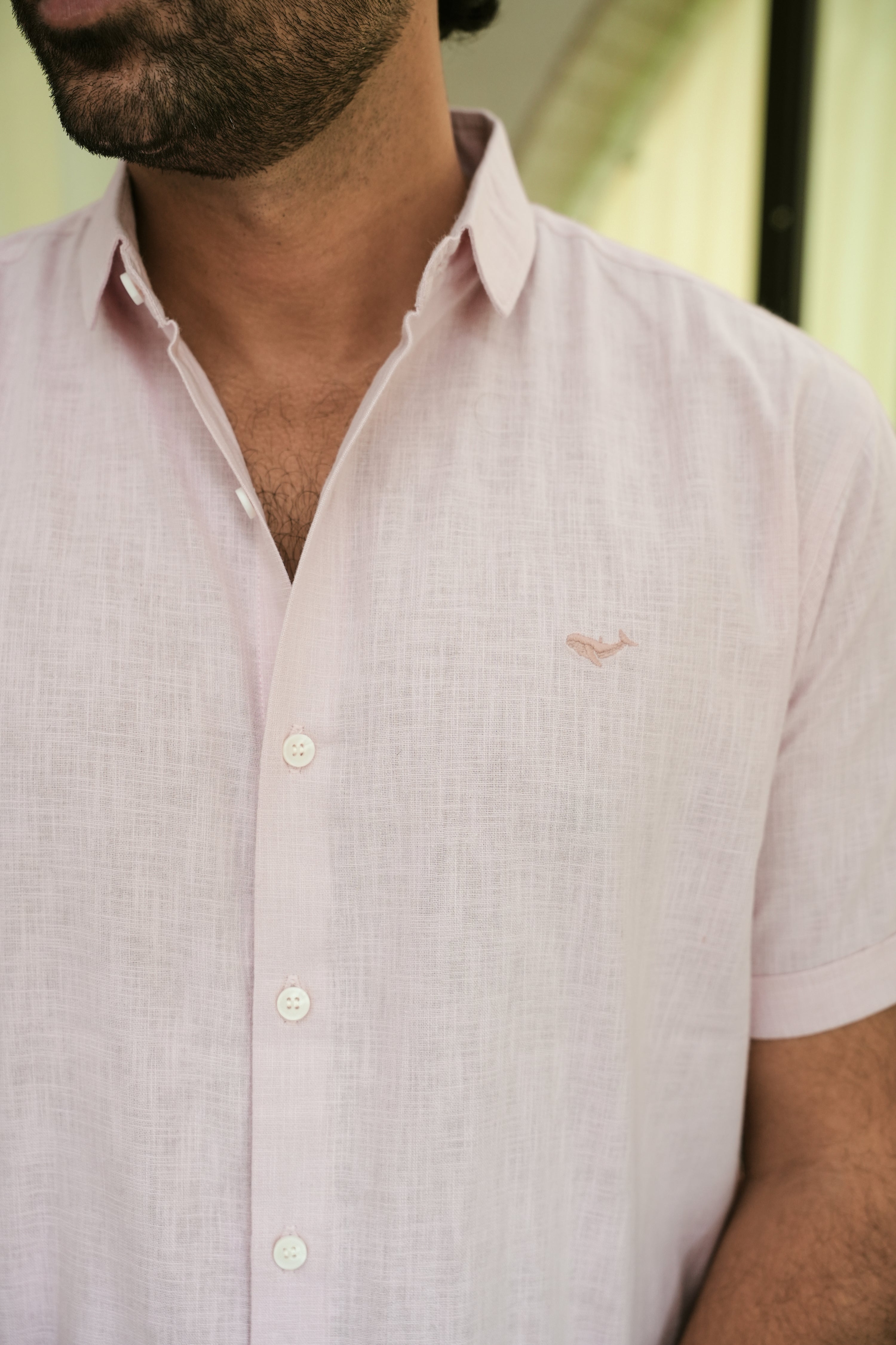 Blush Haven Cotton Regular Fit Pink Shirt