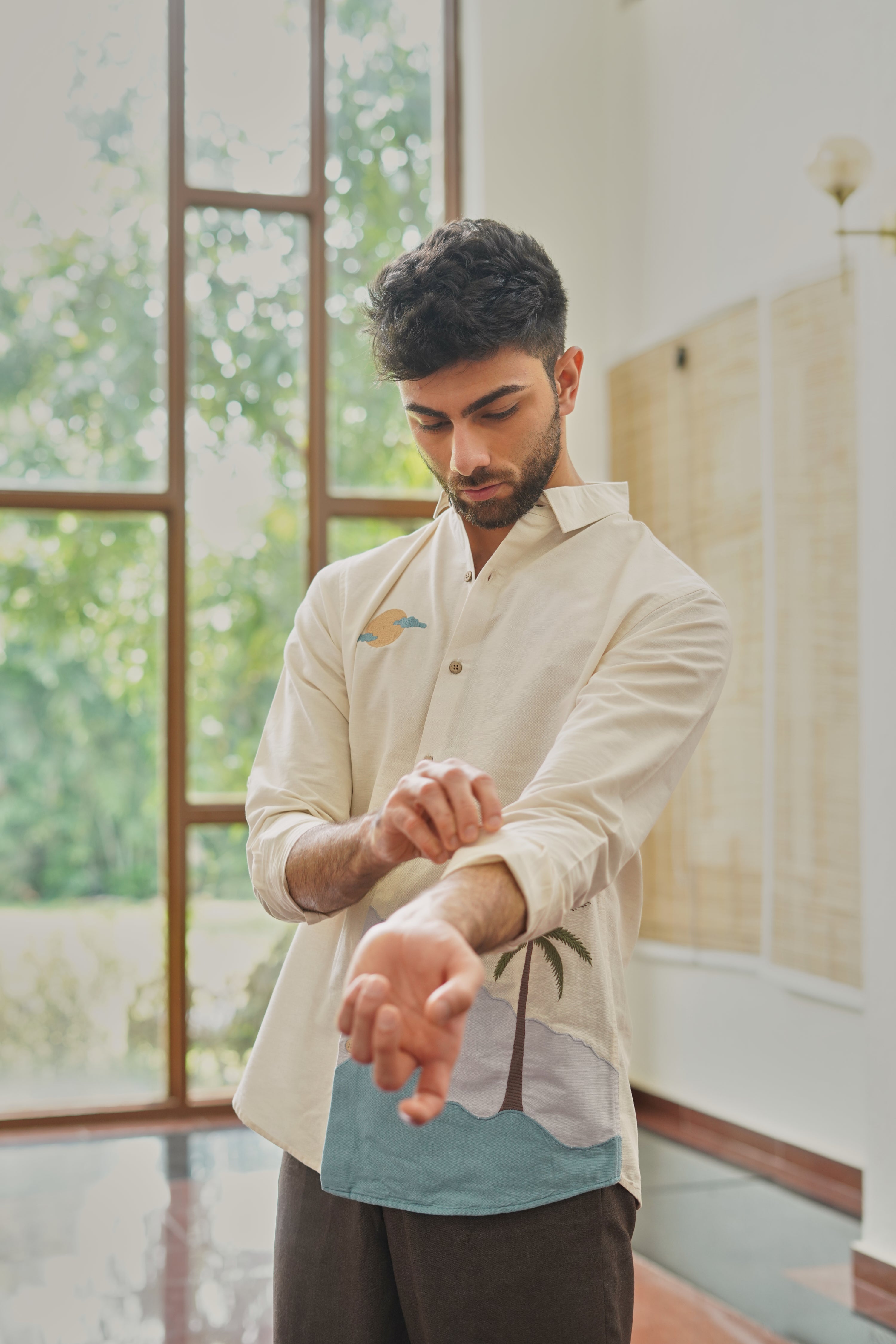 Coastal Mirage Embroidered Shirt