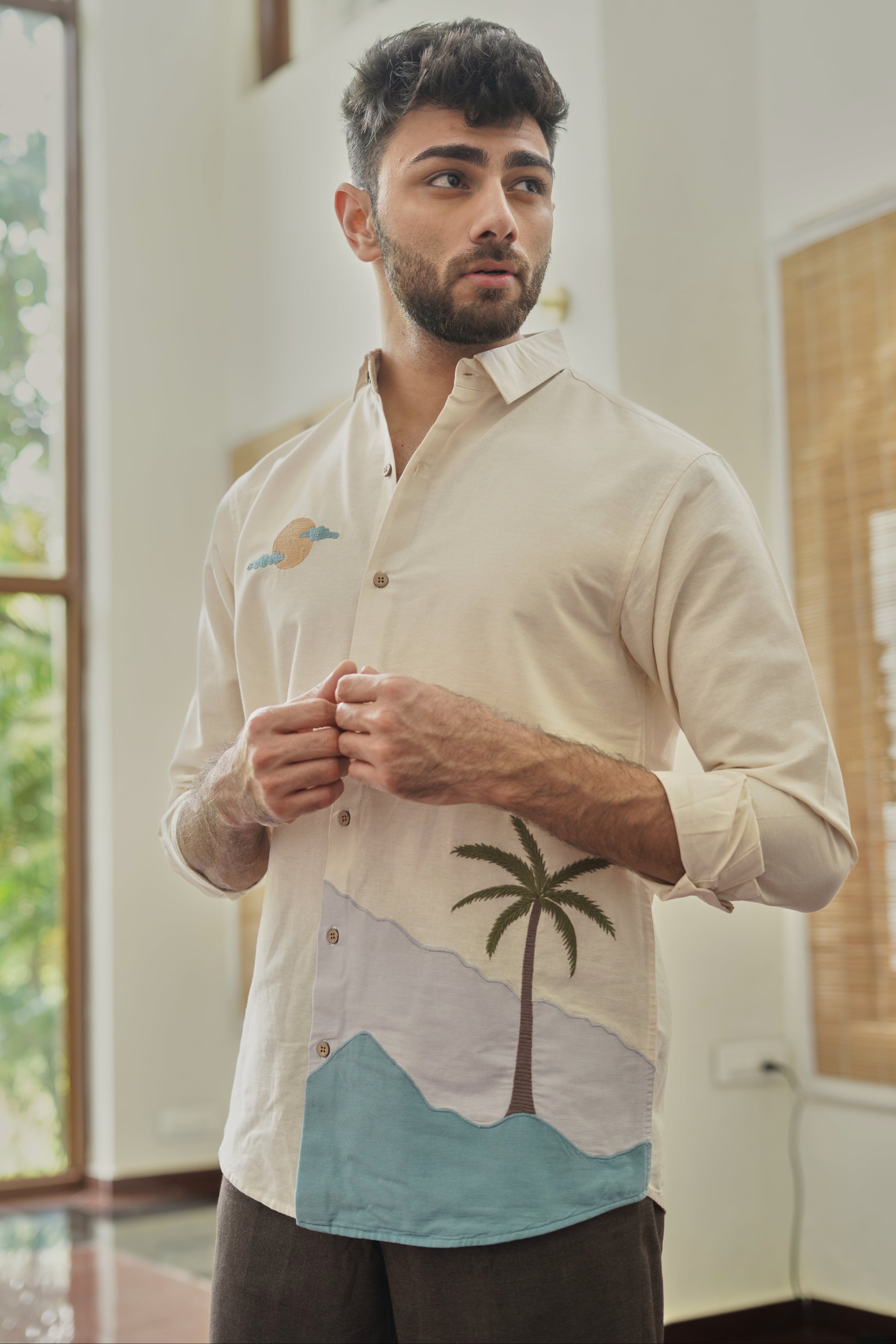Coastal Mirage Embroidered Shirt