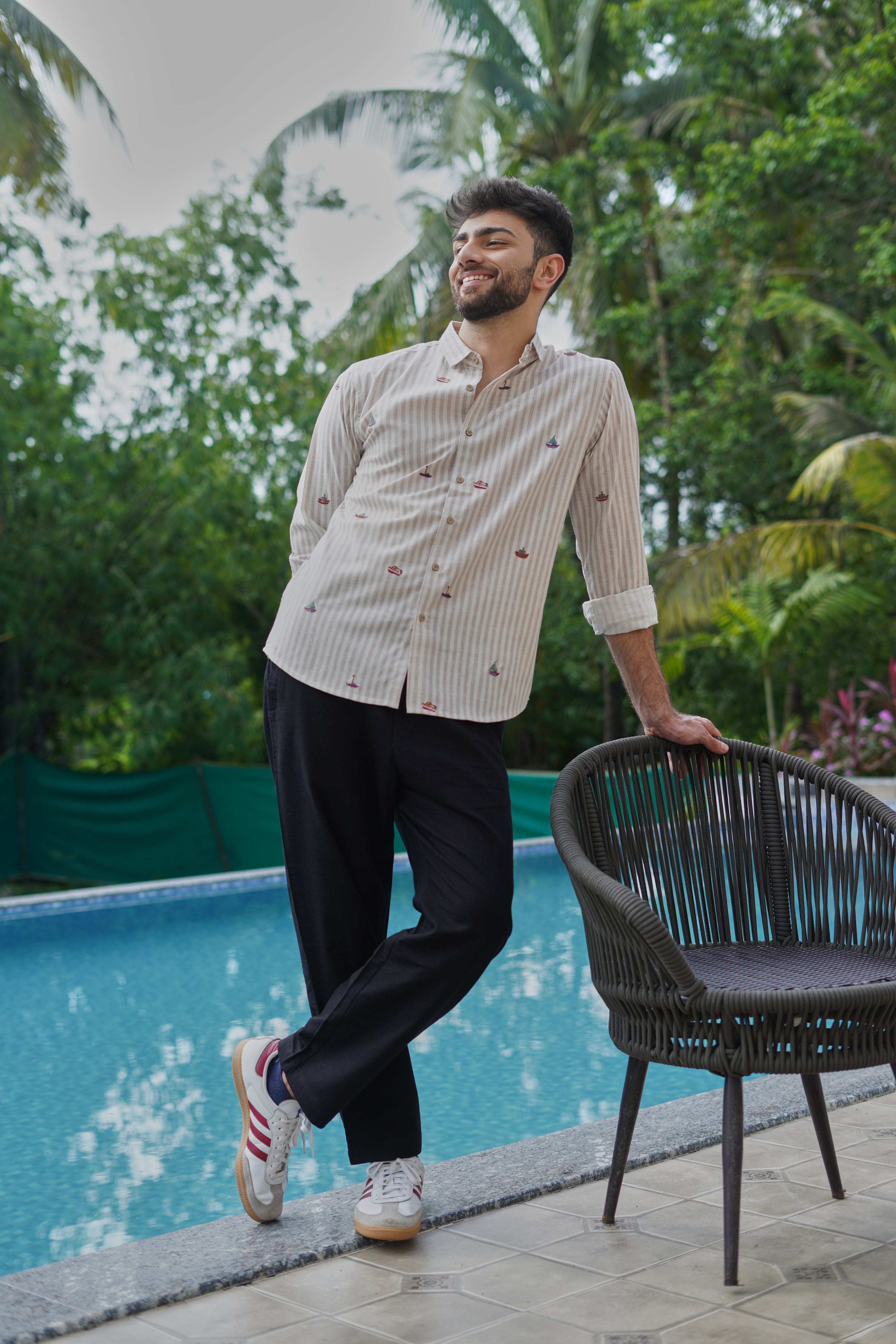 Sail & Shore Embroidered Striped Shirt