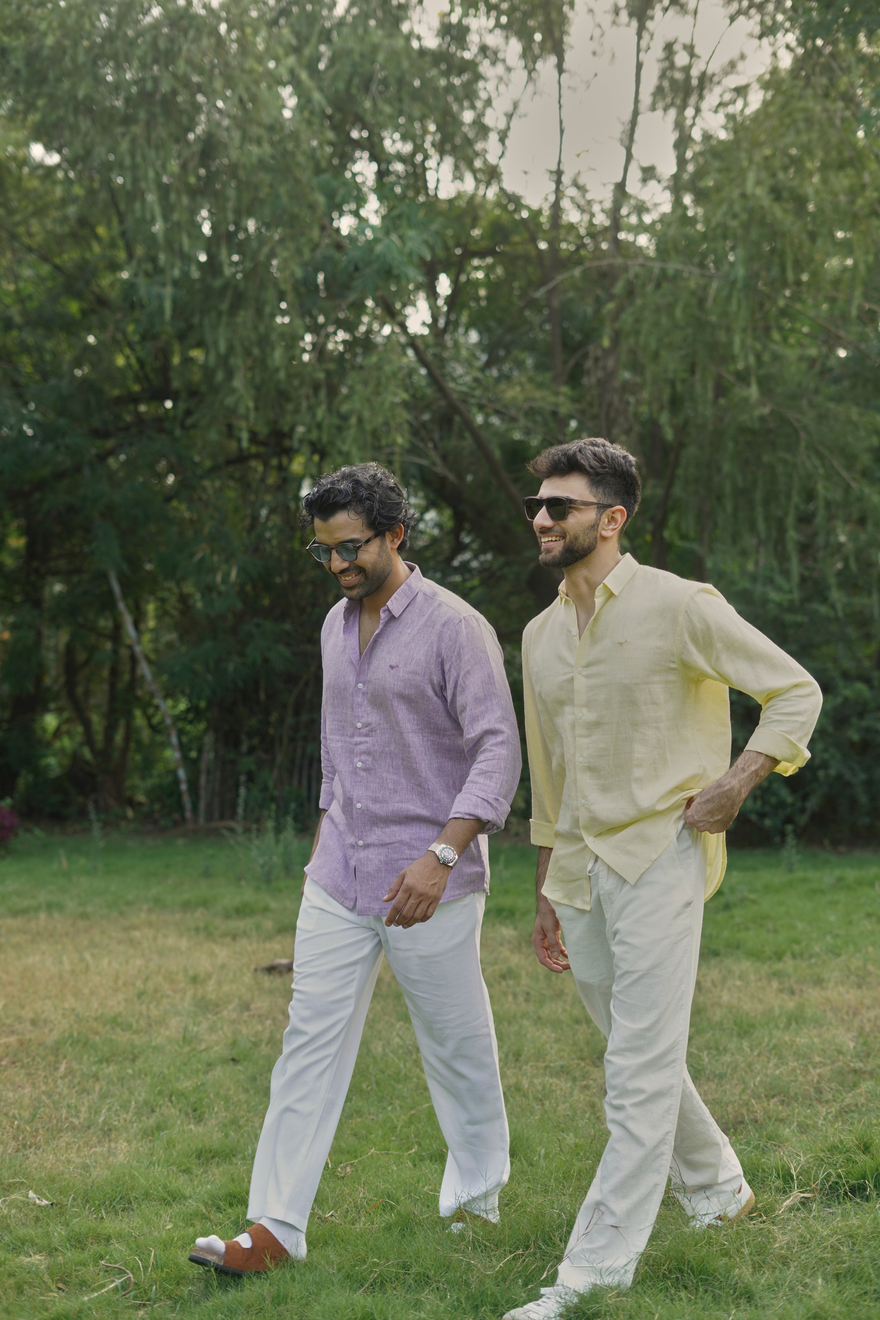 Butter Yellow 100% Linen 44 Lea Shirt