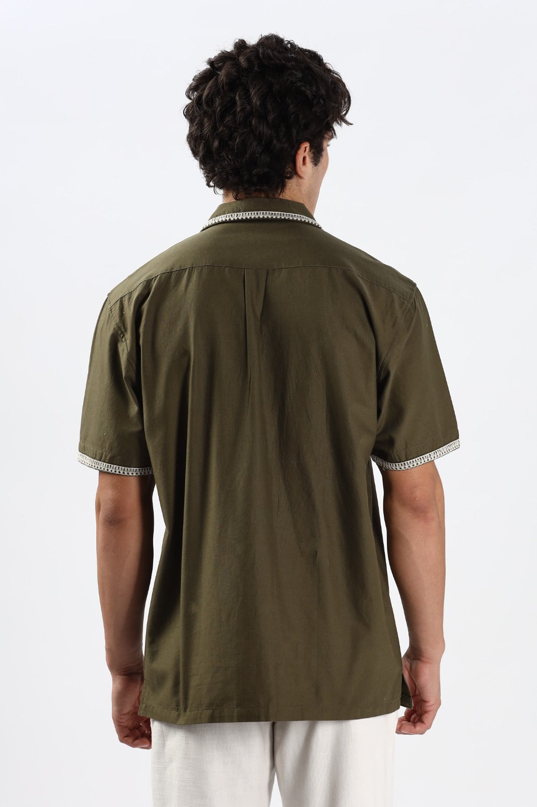 Houston Barley Embroidery Box Fit Shirt