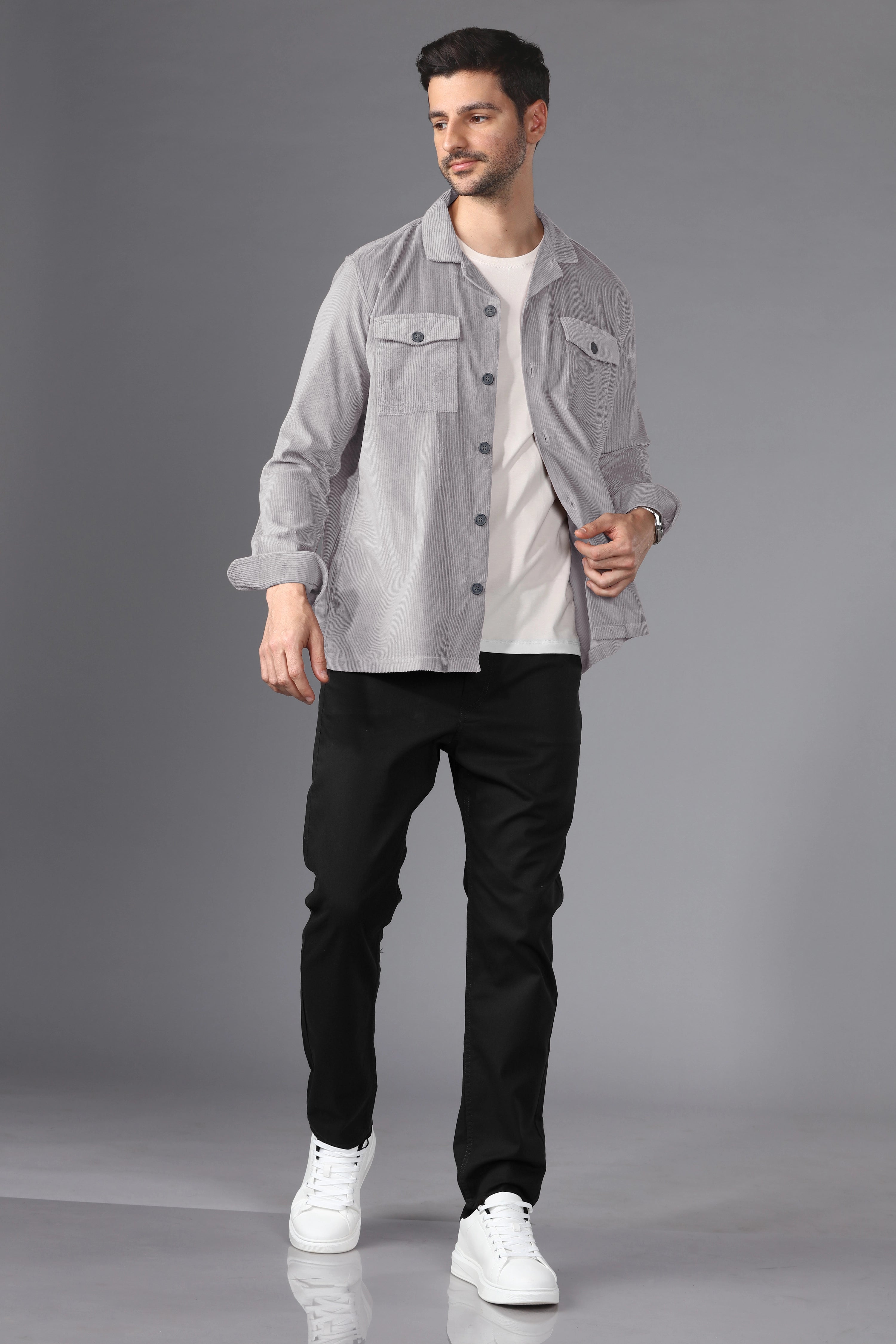 Copenhagen Grey Corduroy Overshirt