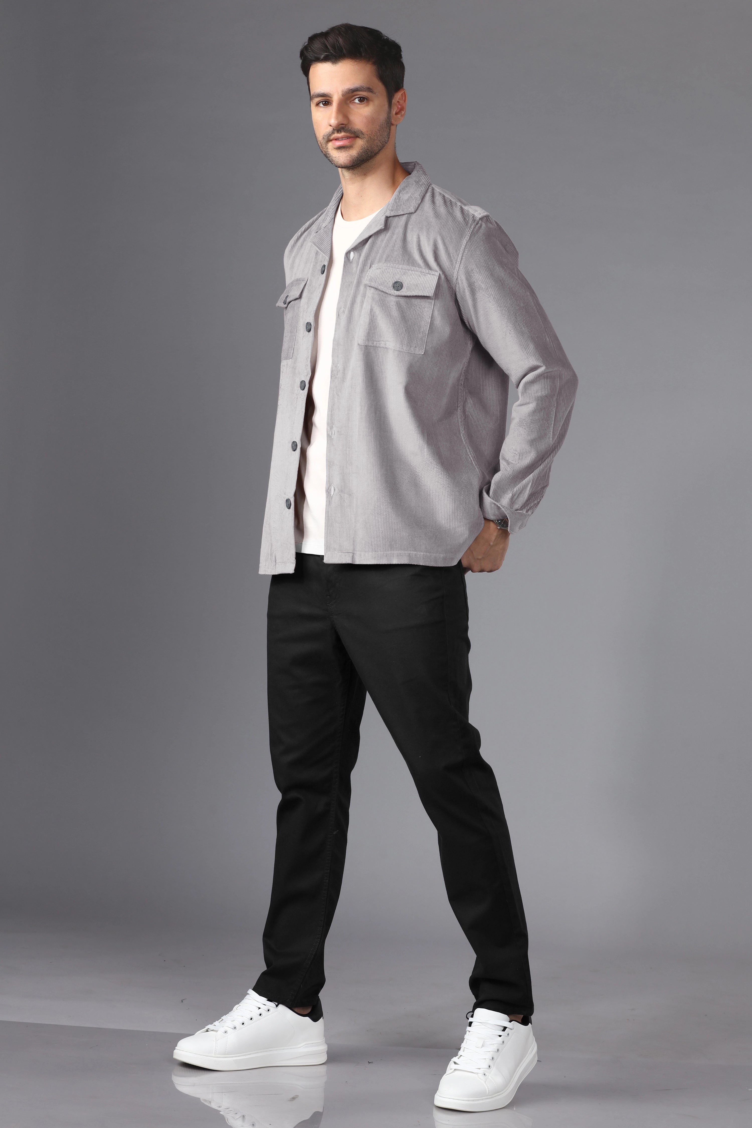 Copenhagen Grey Corduroy Overshirt