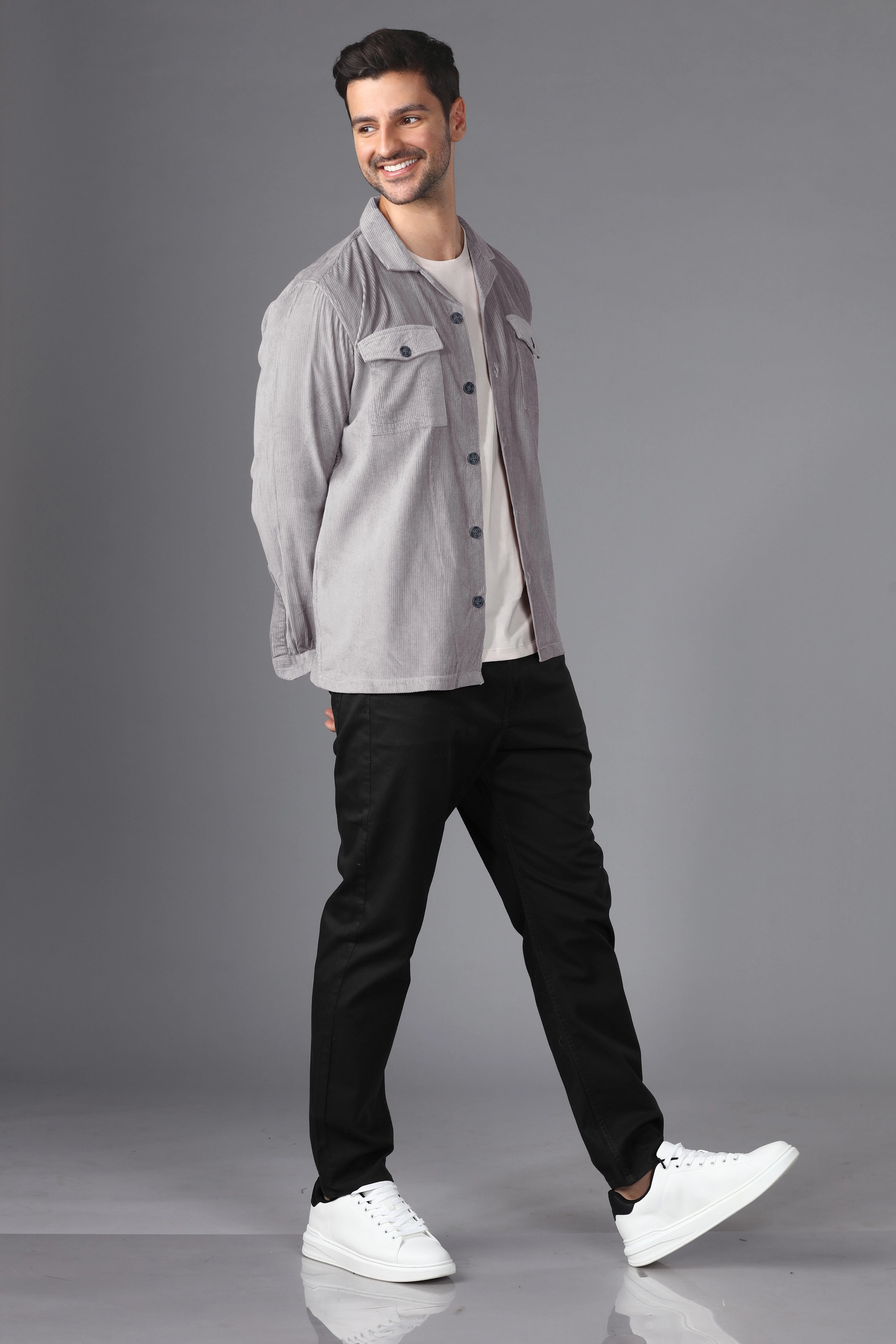 Copenhagen Grey Corduroy Overshirt